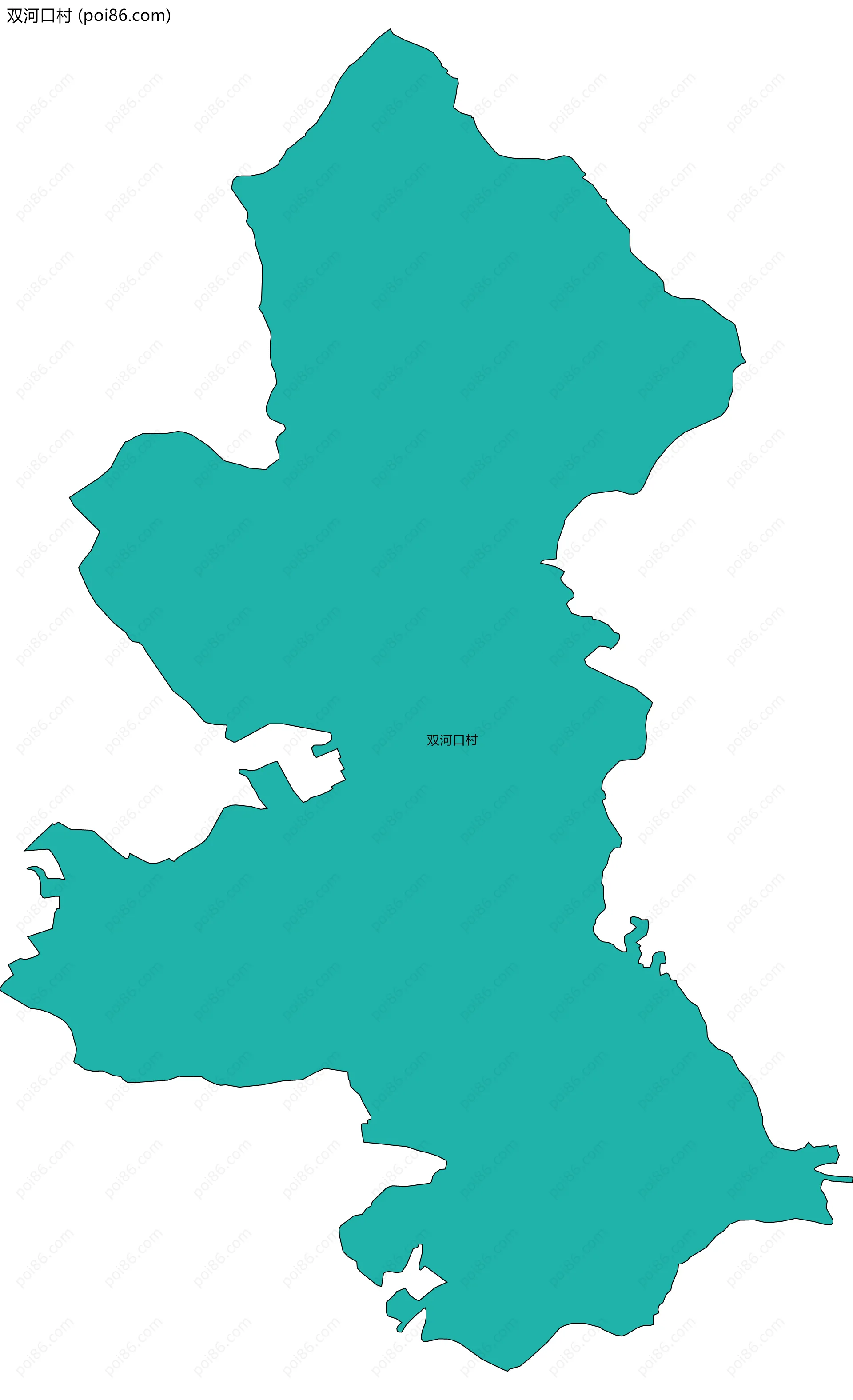 双河口村边界地图