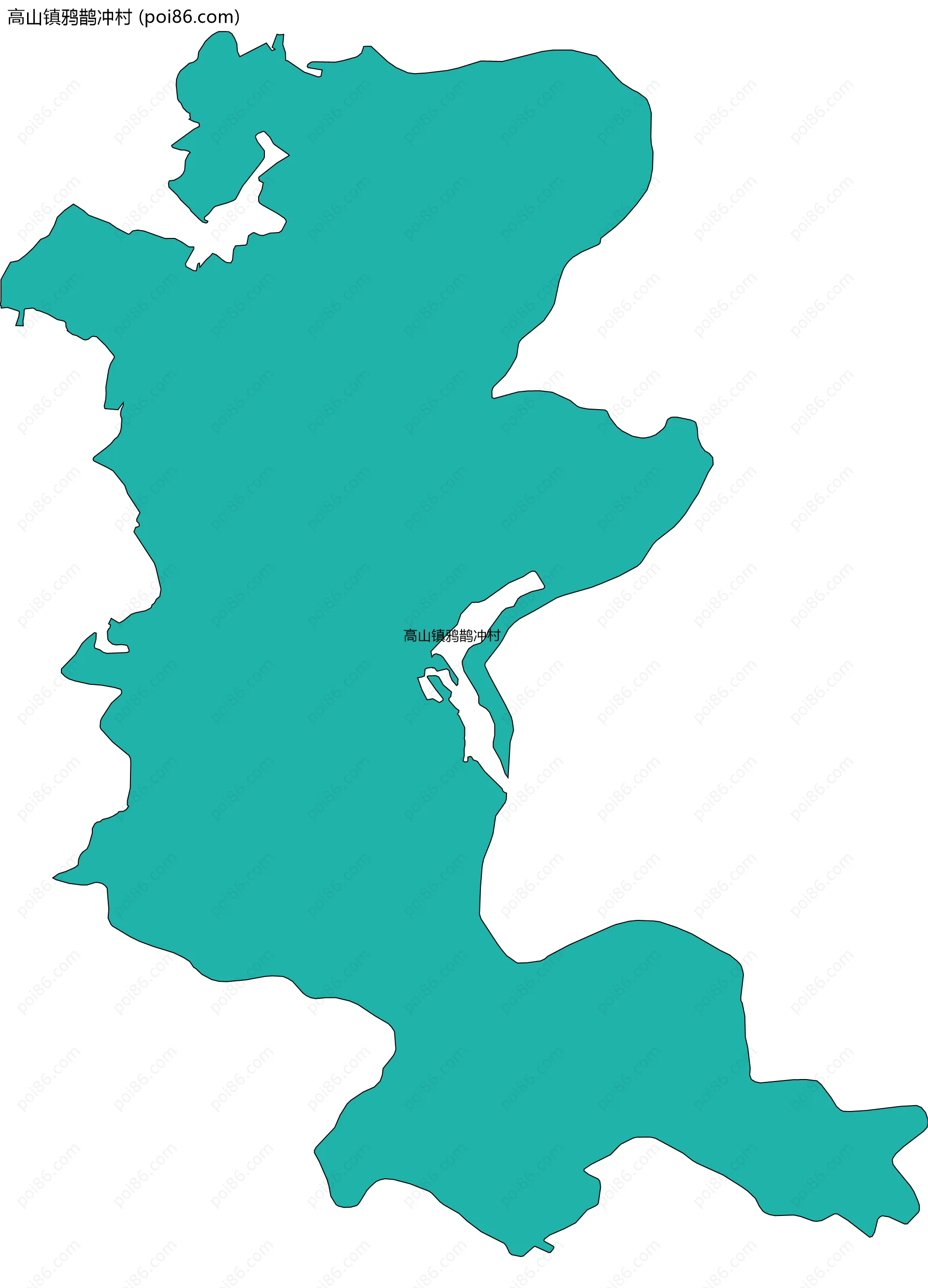 高山镇鸦鹊冲村边界地图