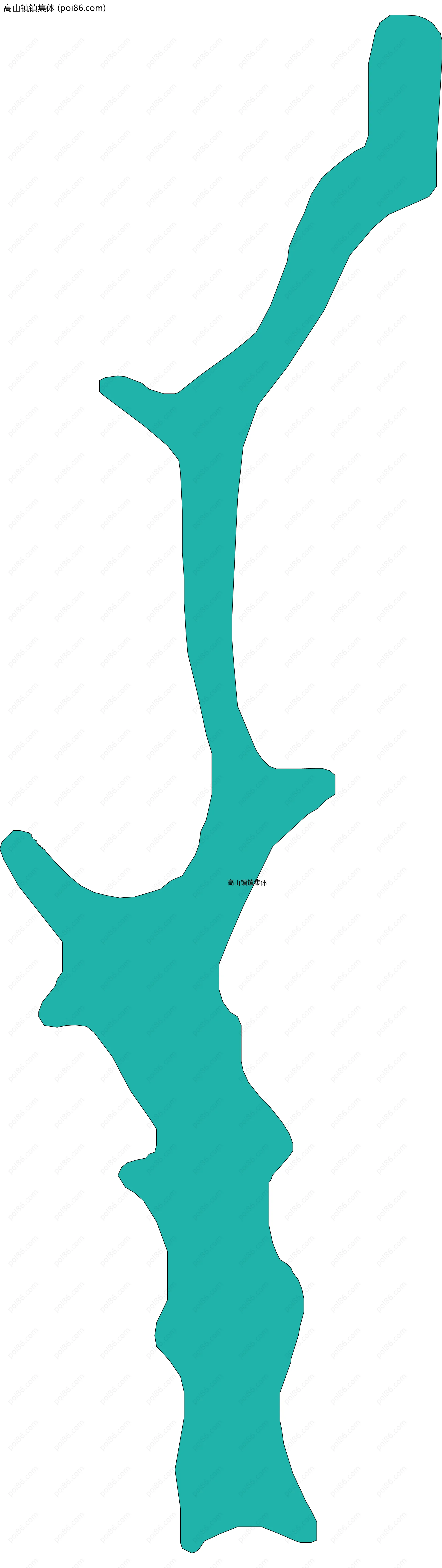 高山镇镇集体边界地图