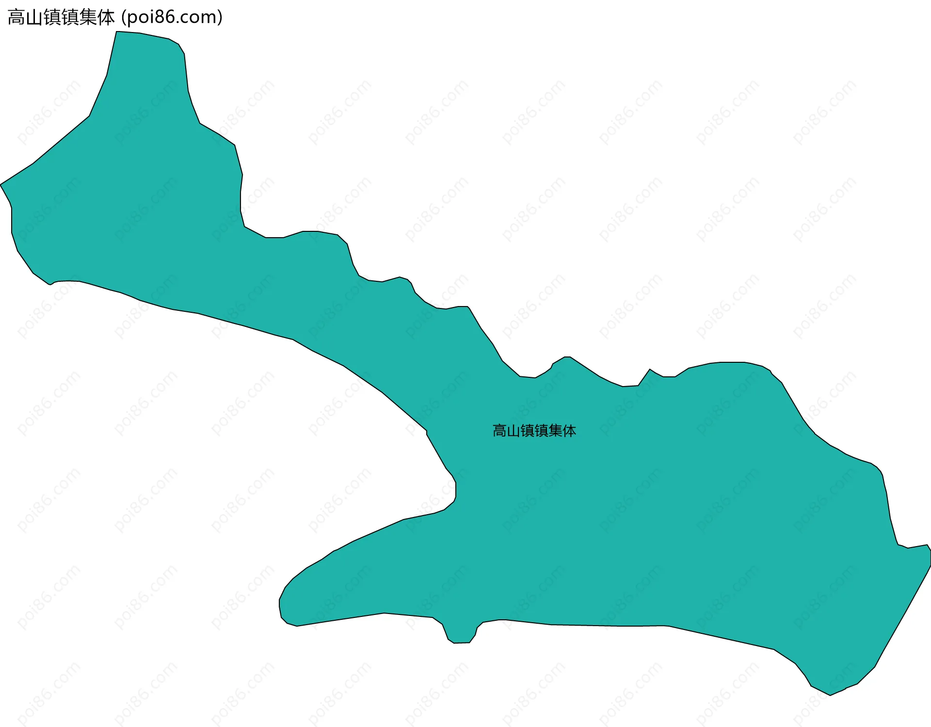 高山镇镇集体边界地图