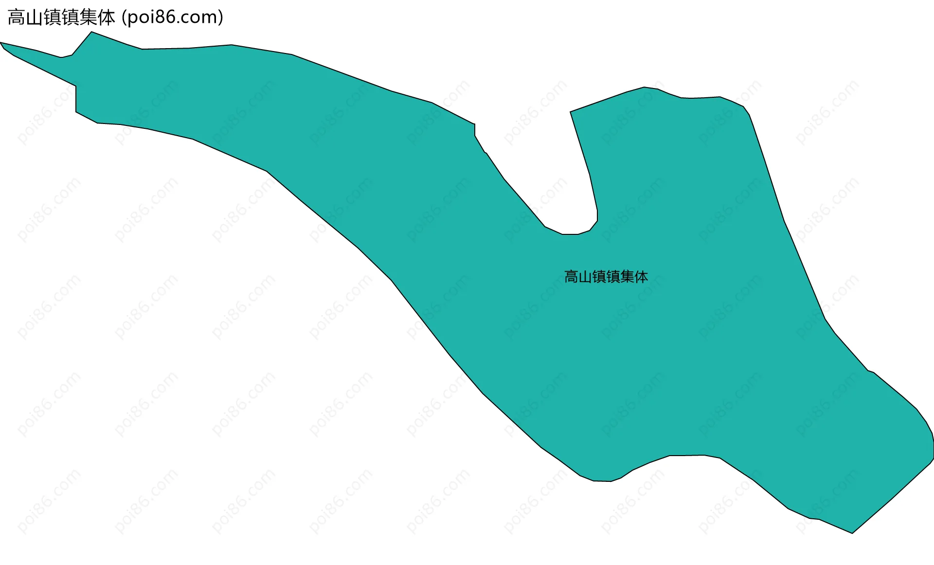 高山镇镇集体边界地图