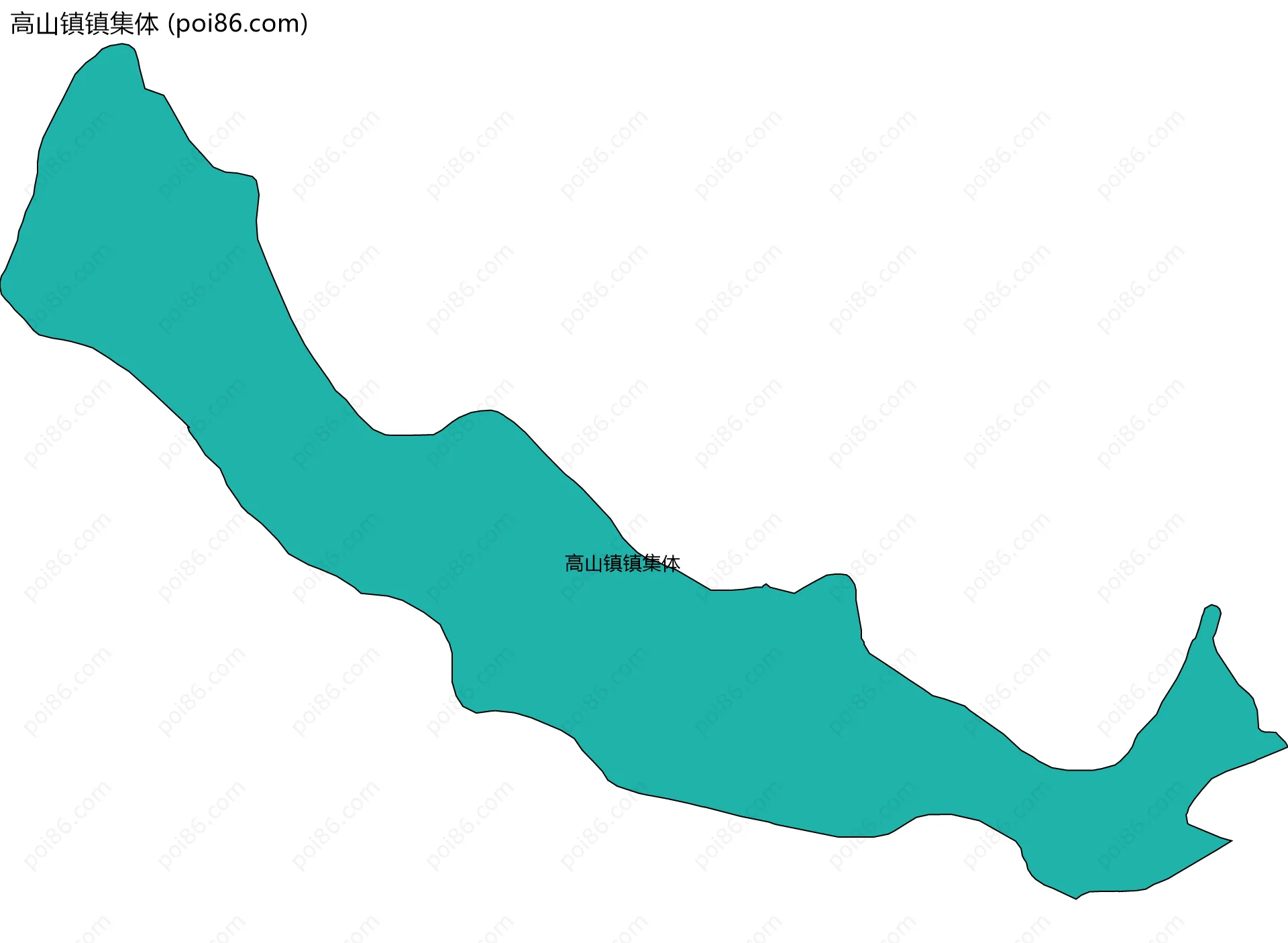 高山镇镇集体边界地图