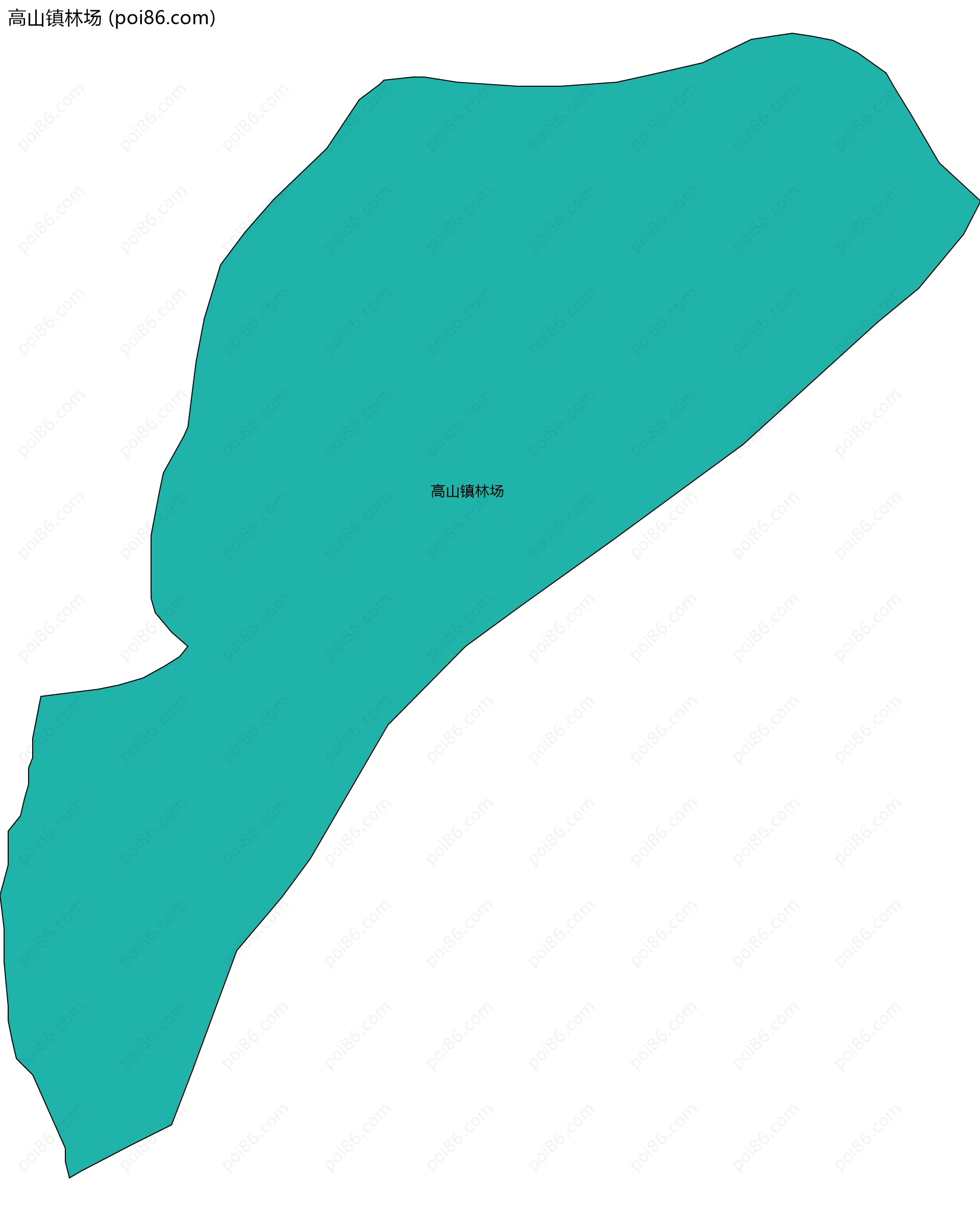 高山镇林场边界地图