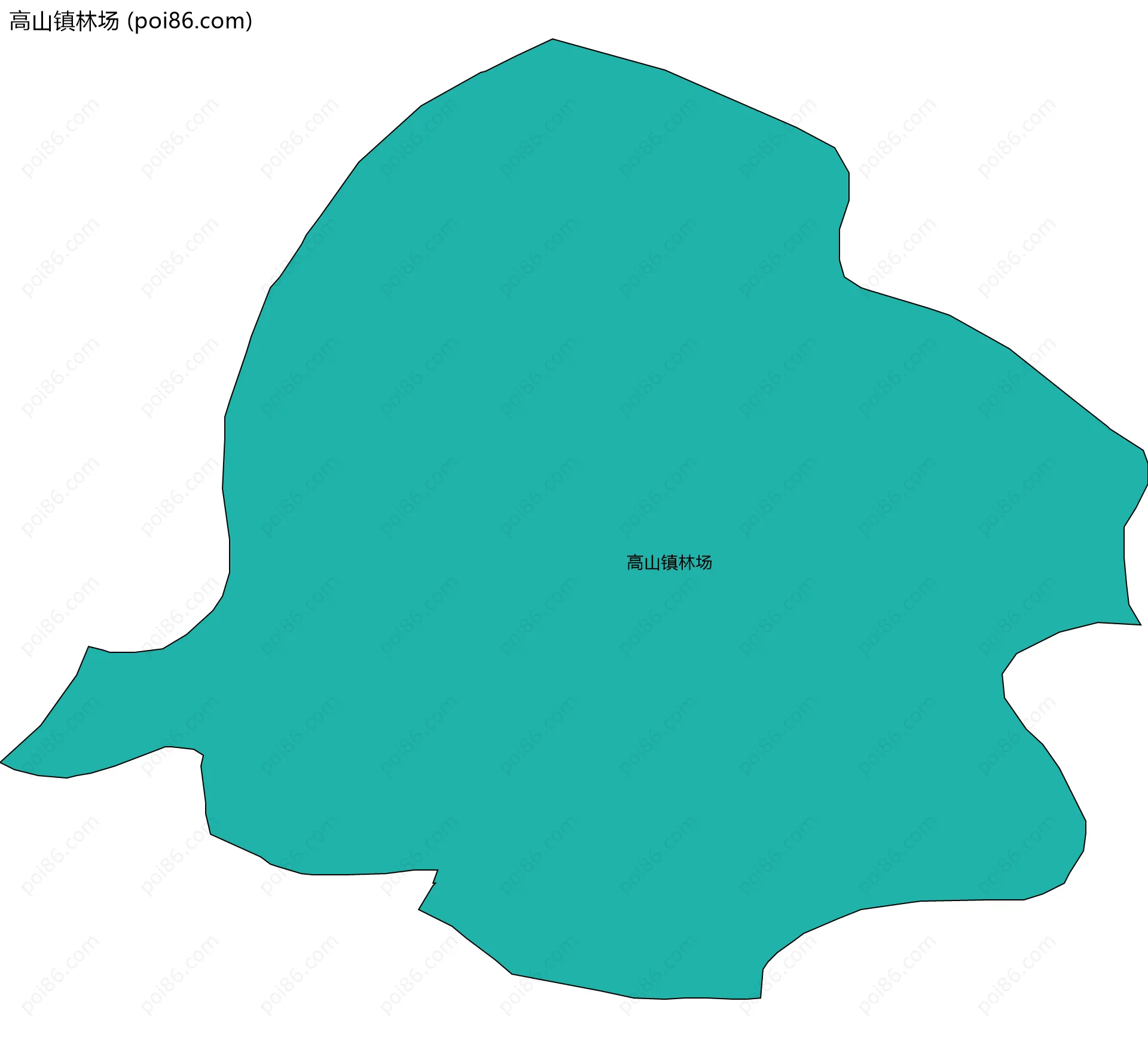 高山镇林场边界地图
