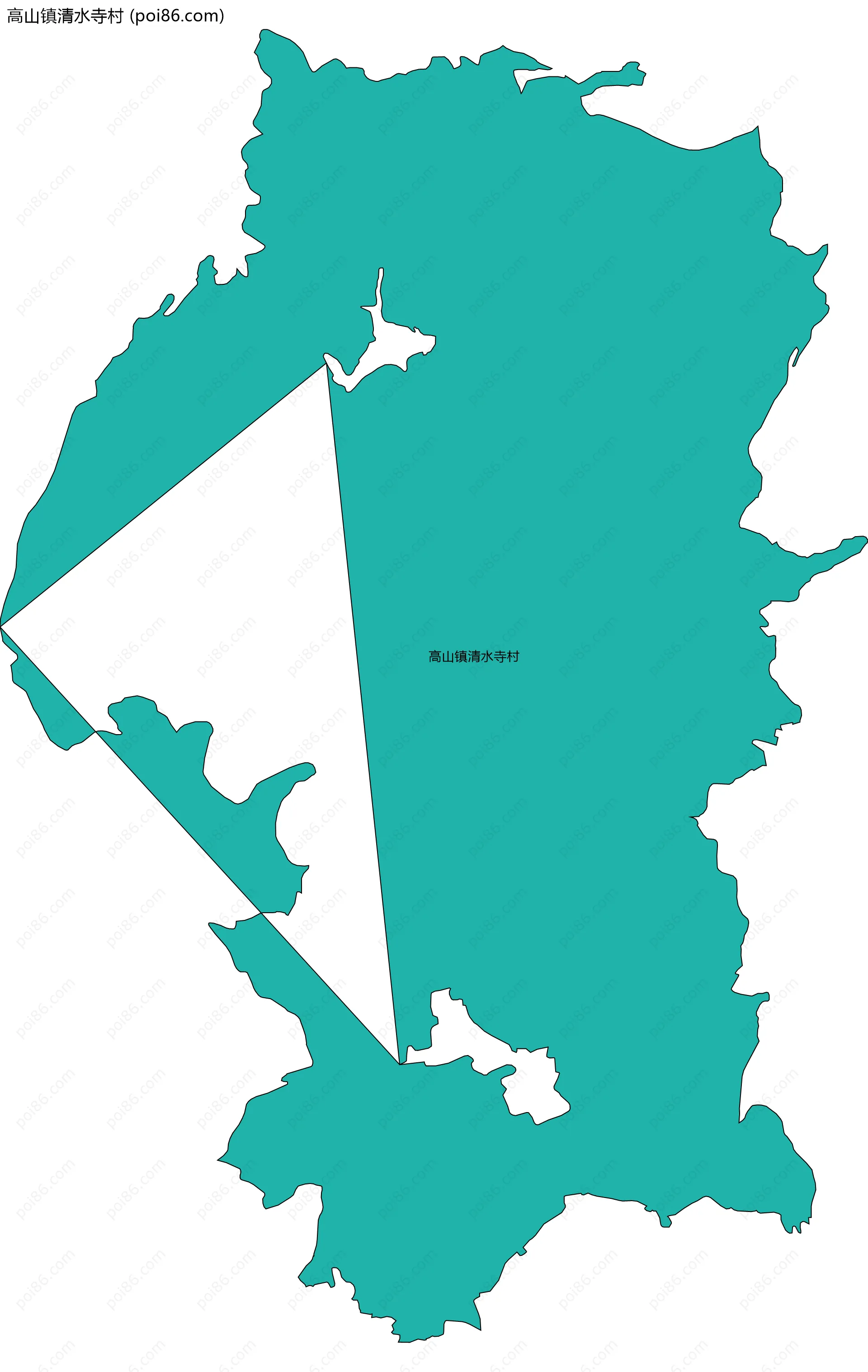 高山镇清水寺村边界地图