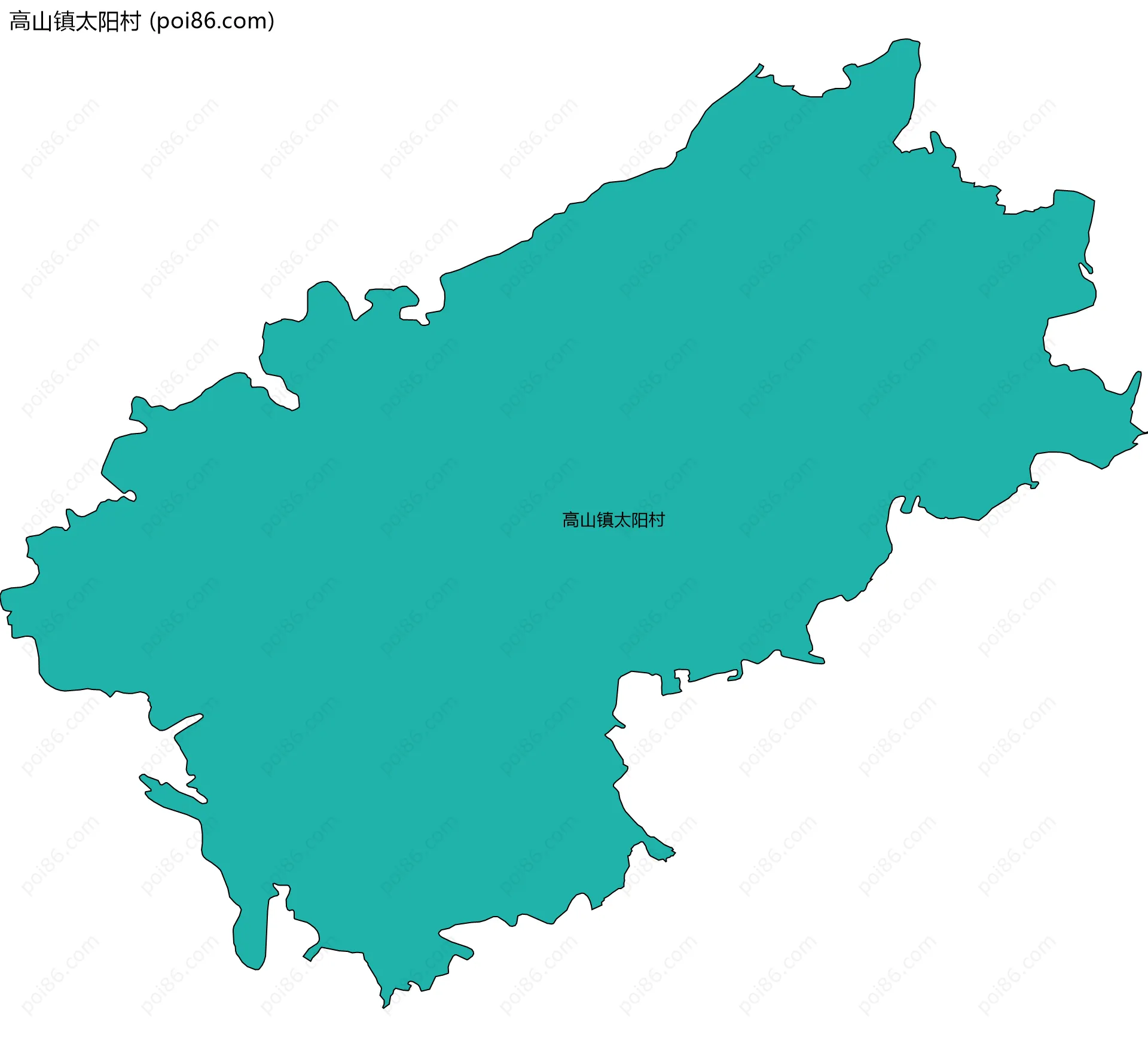 高山镇太阳村边界地图