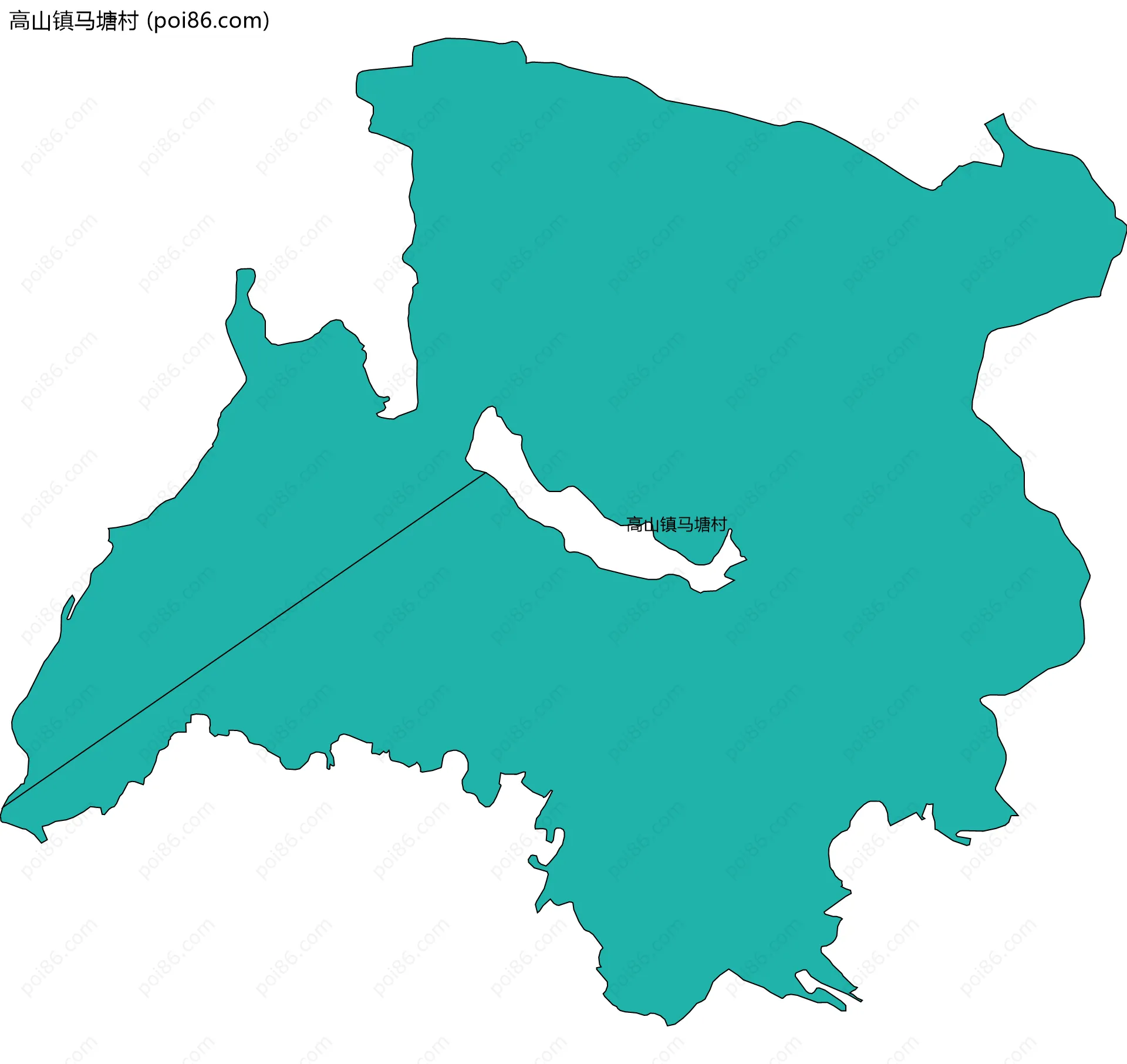 高山镇马塘村边界地图