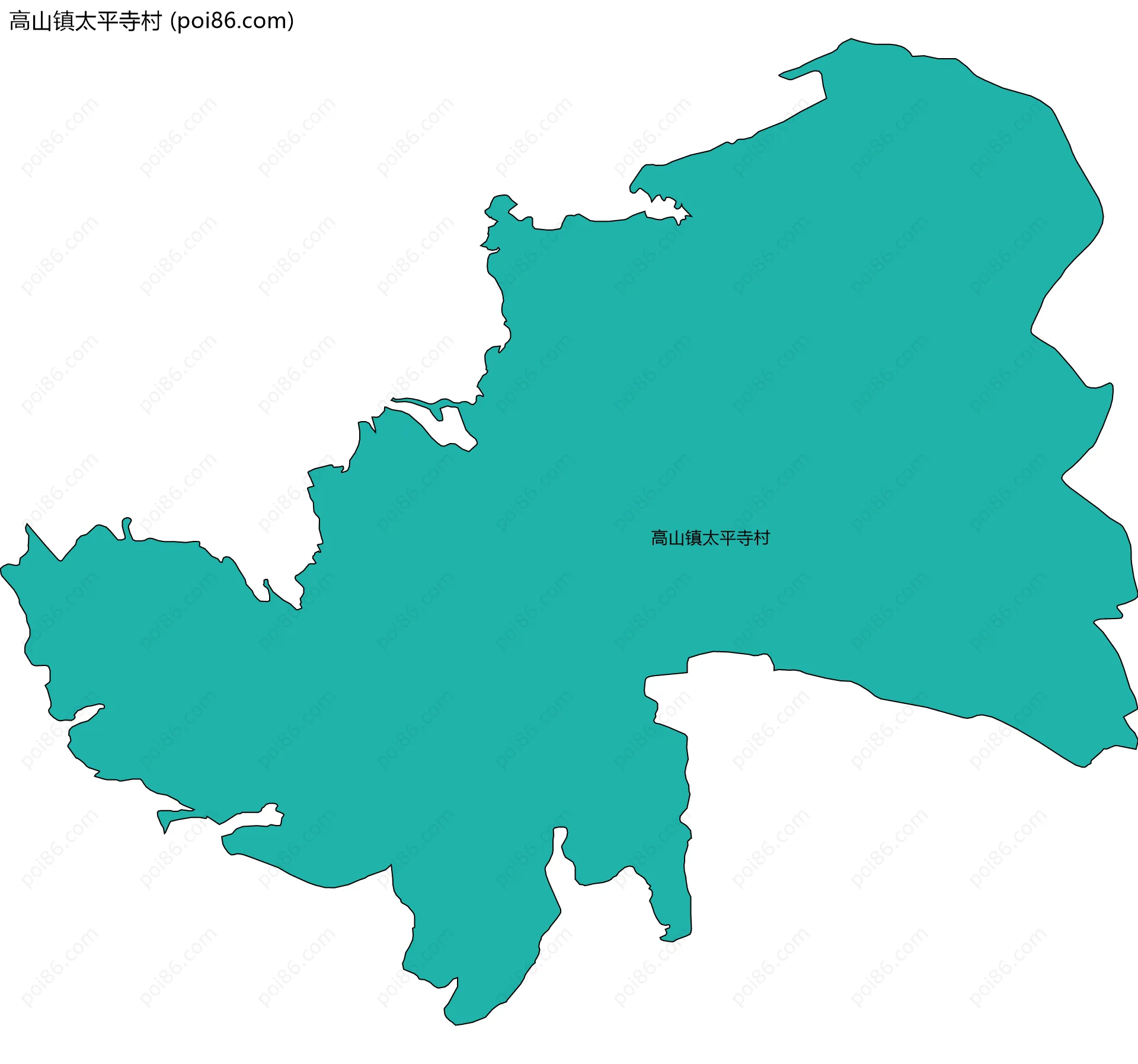 高山镇太平寺村边界地图