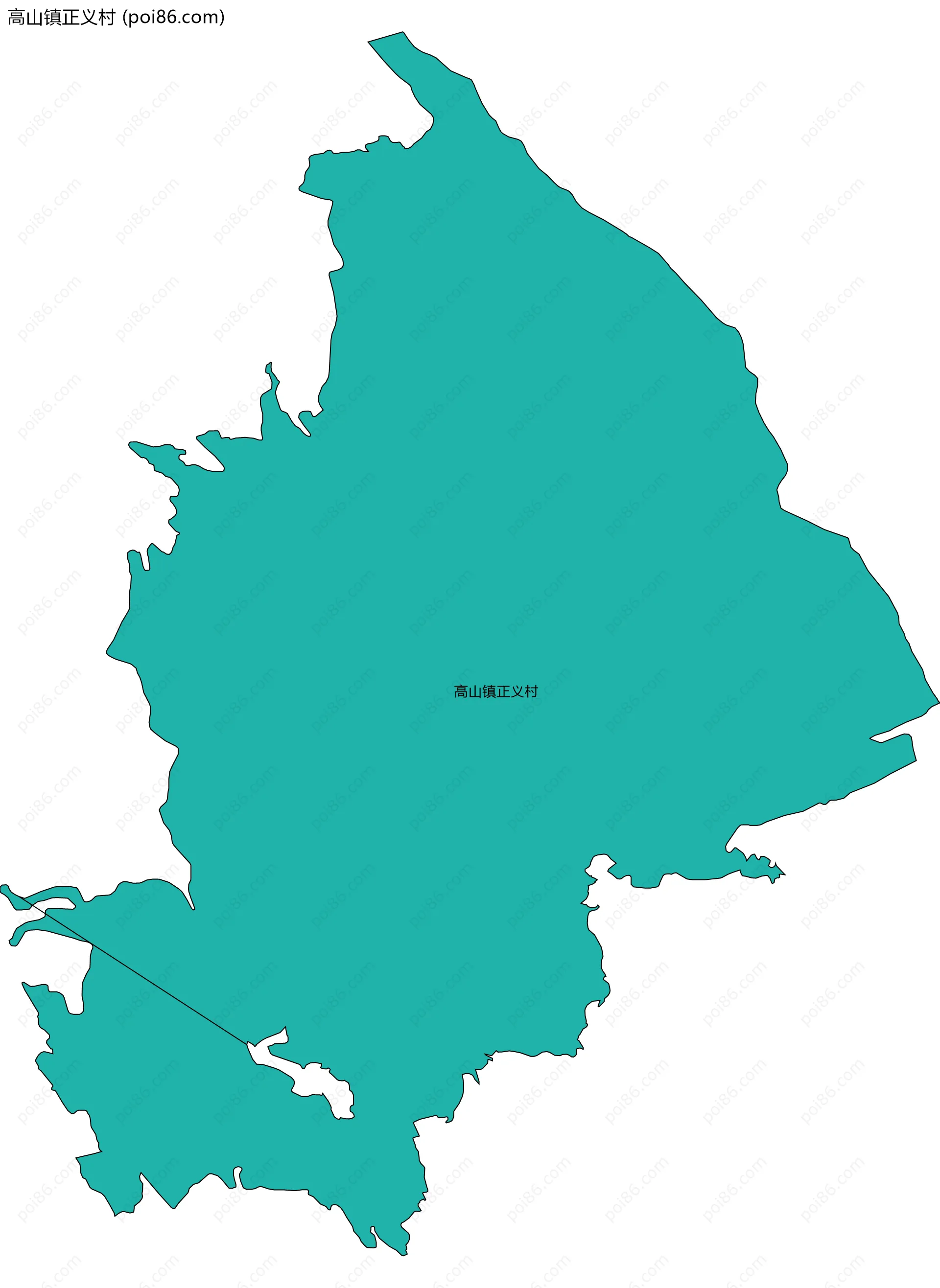 高山镇正义村边界地图