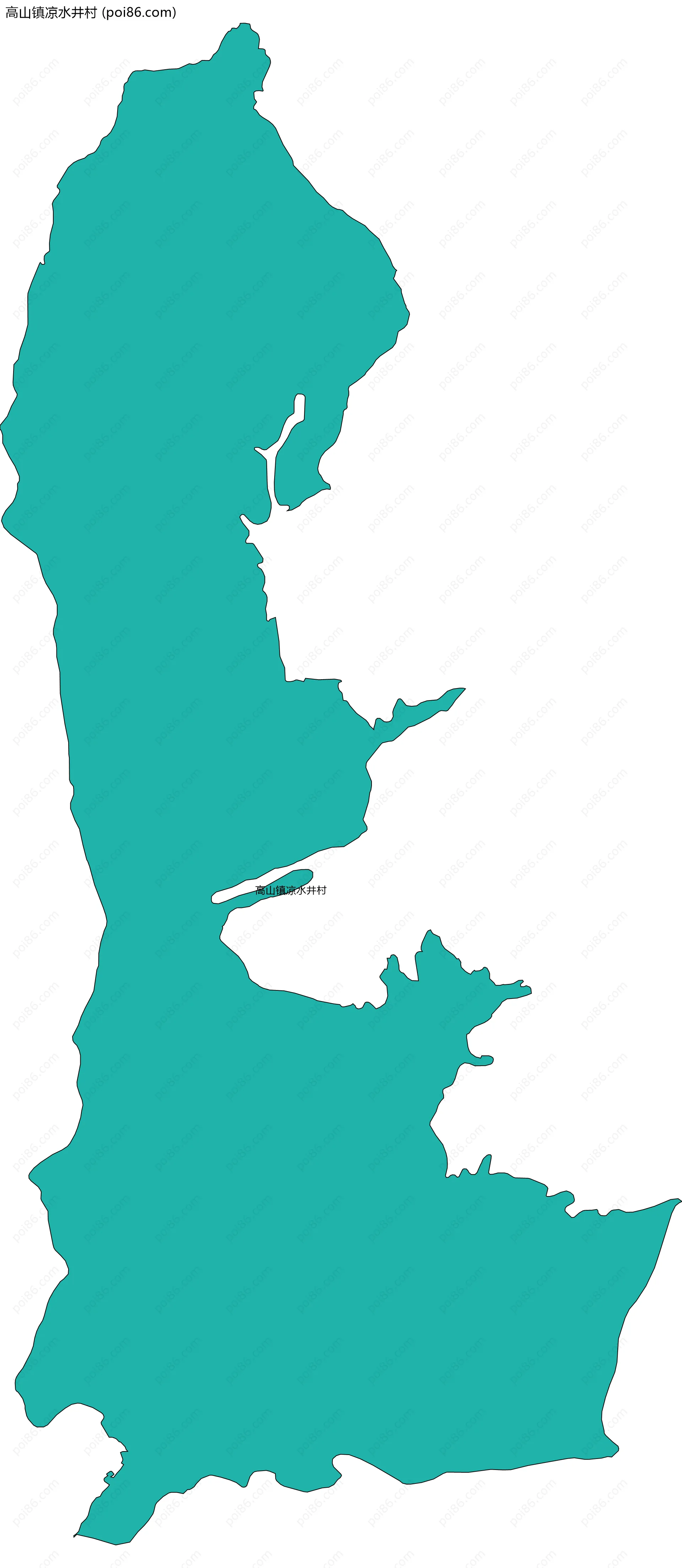 高山镇凉水井村边界地图