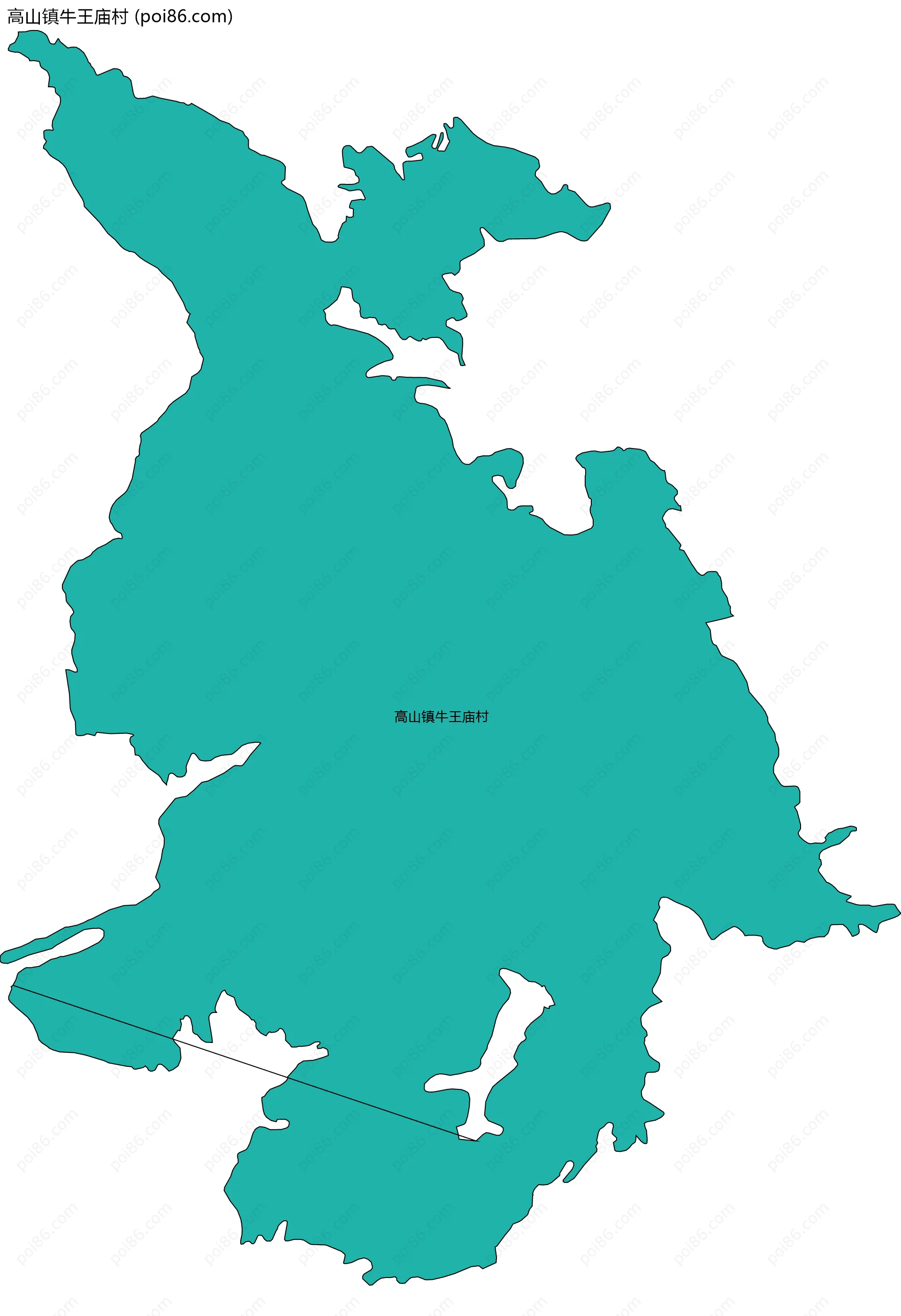 高山镇牛王庙村边界地图