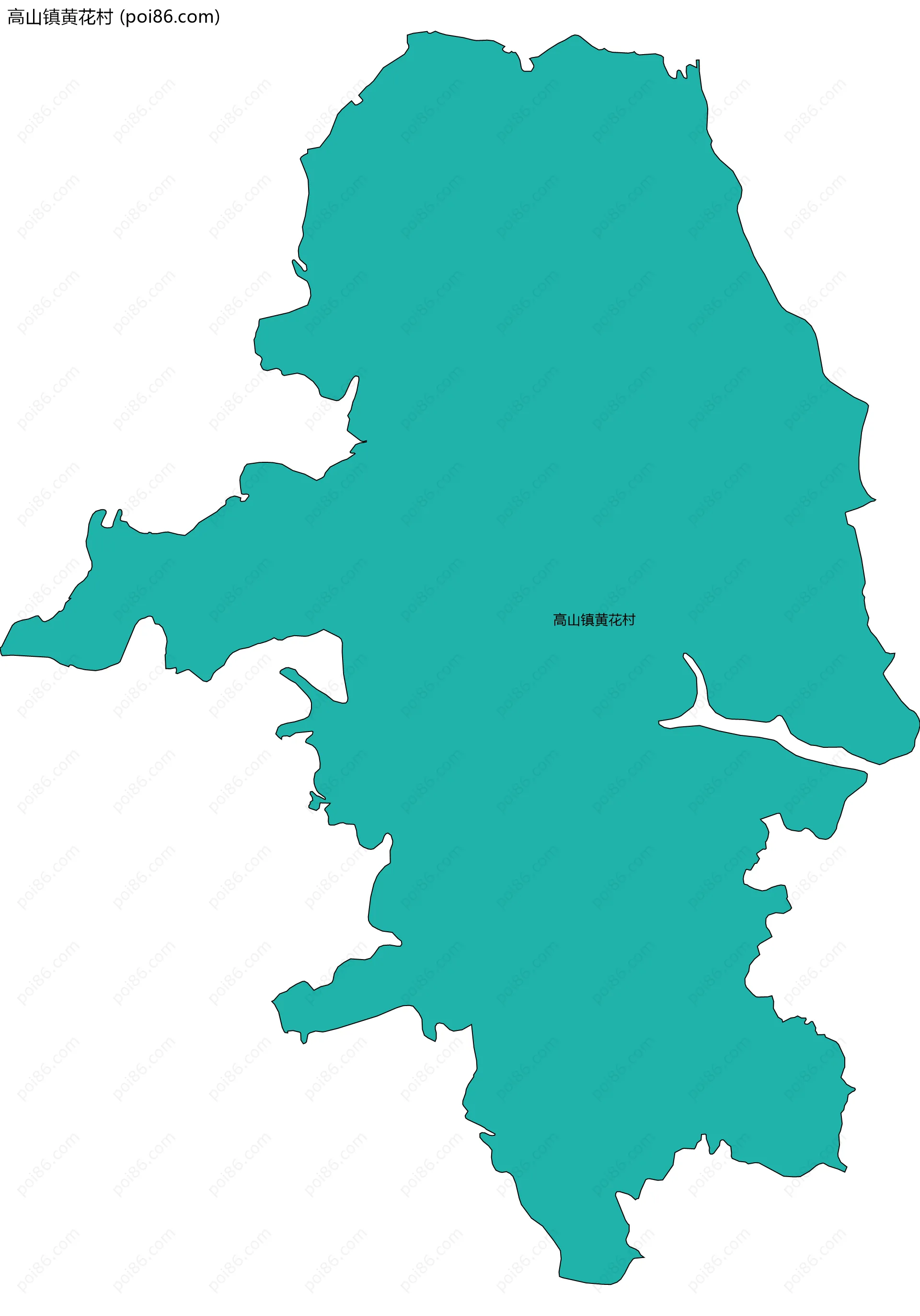 高山镇黄花村边界地图