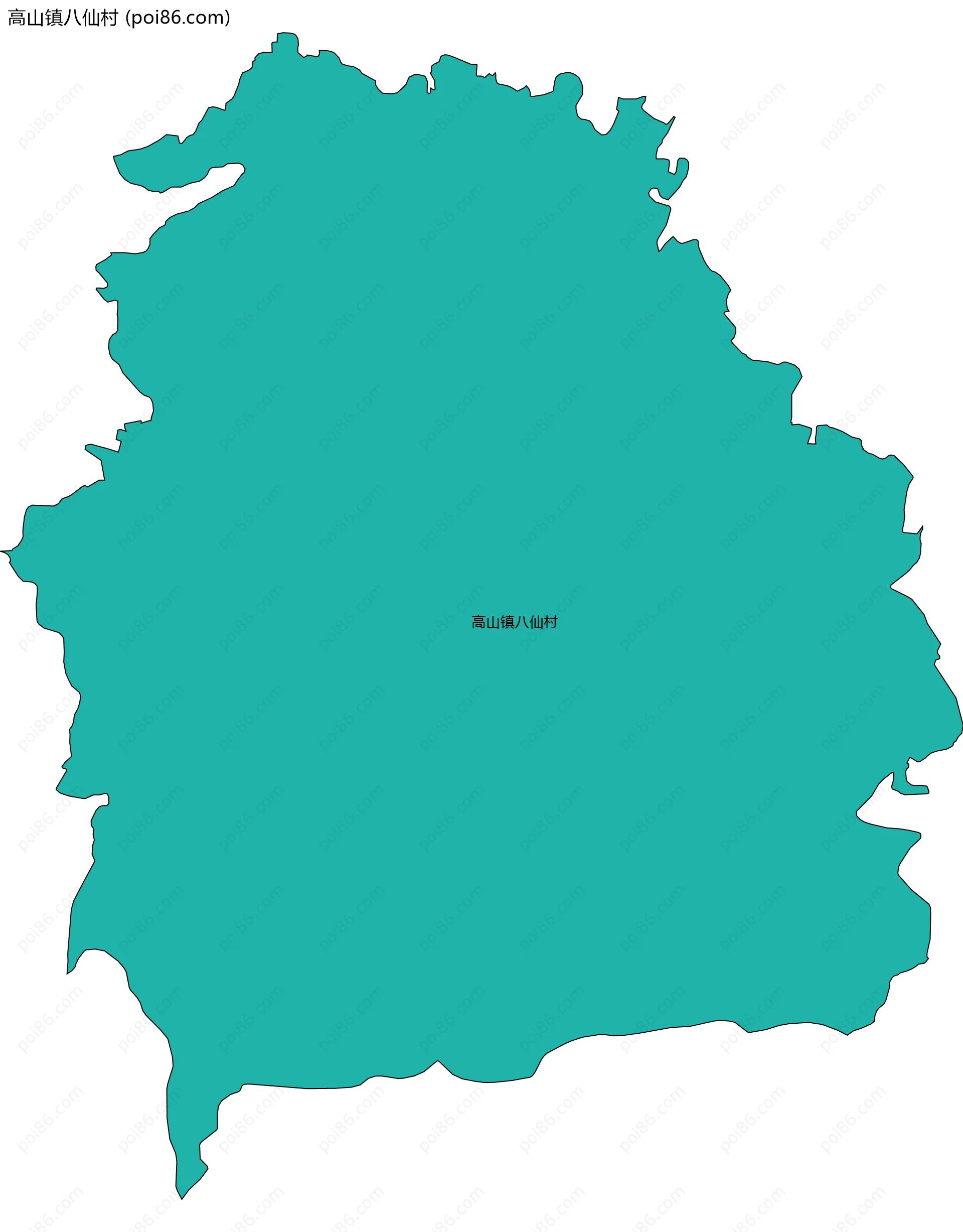 高山镇八仙村边界地图