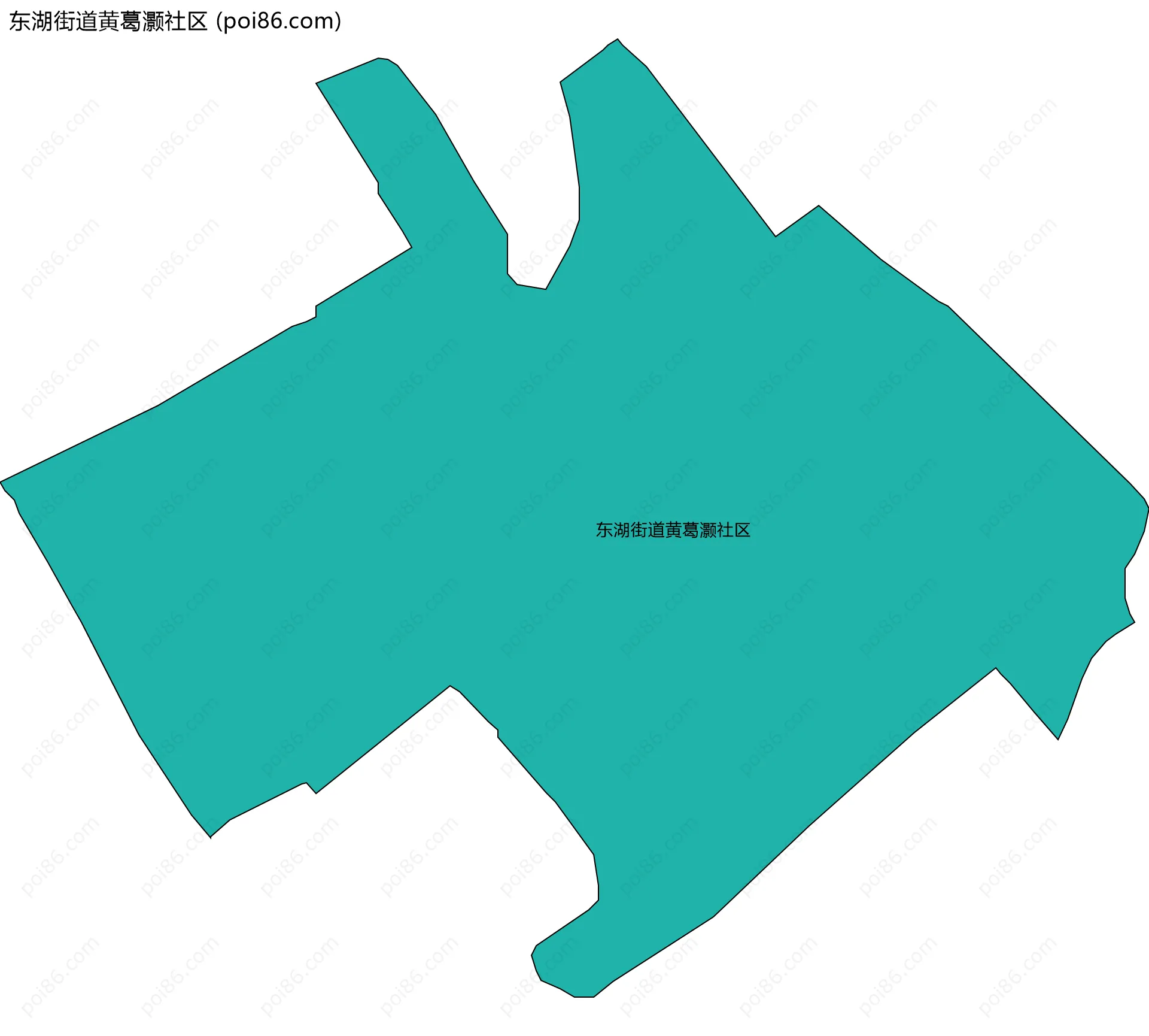 东湖街道黄葛灏社区边界地图