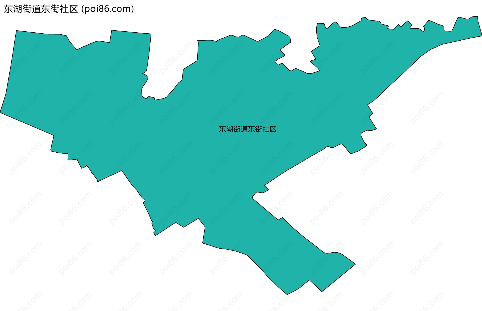 东湖街道东街社区边界地图