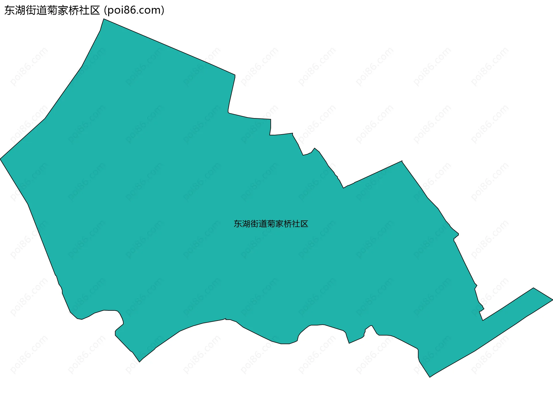 东湖街道菊家桥社区边界地图