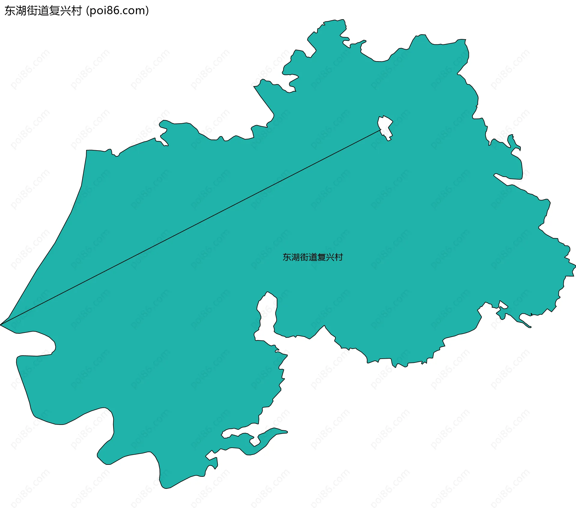 东湖街道复兴村边界地图