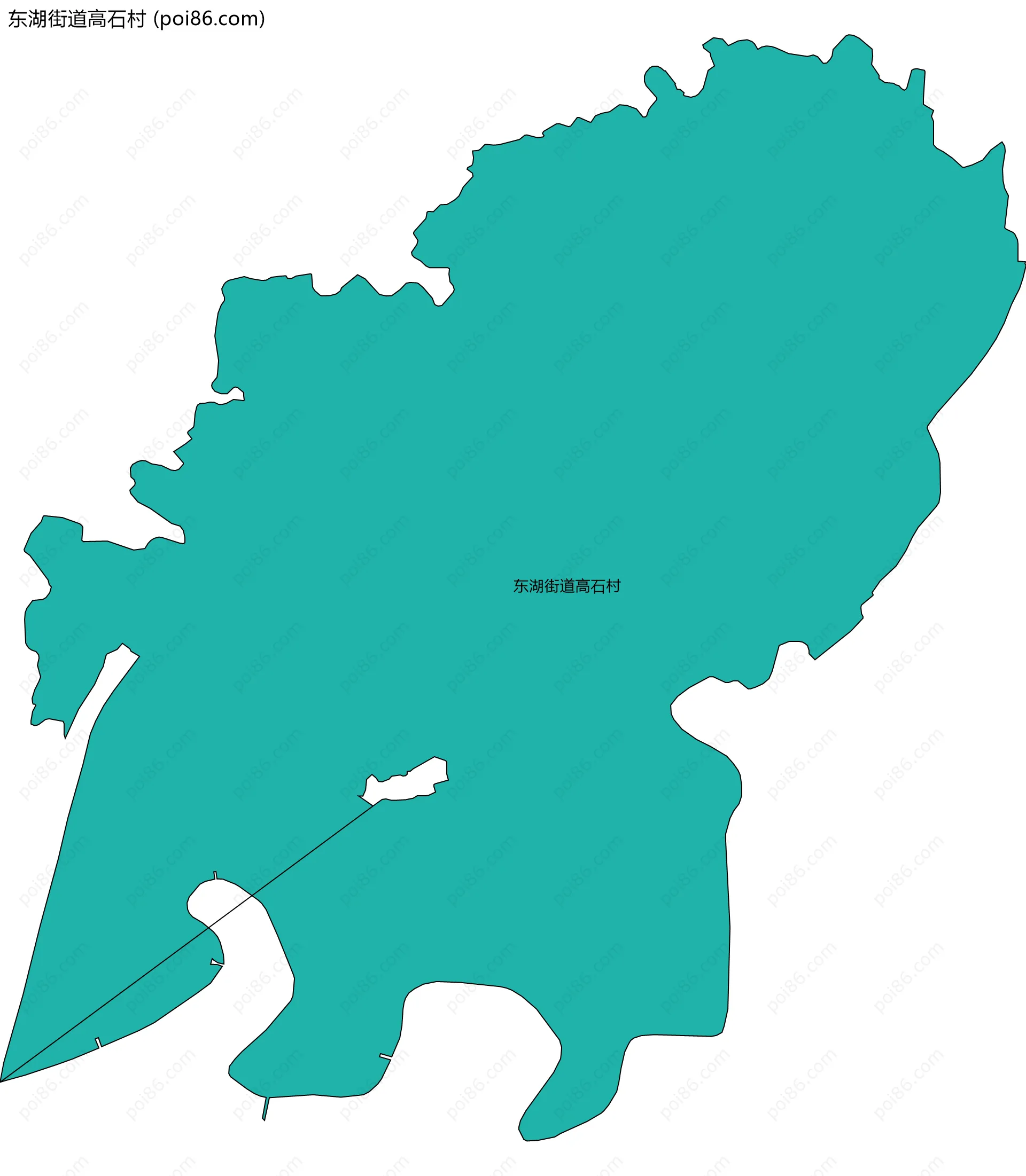 东湖街道高石村边界地图