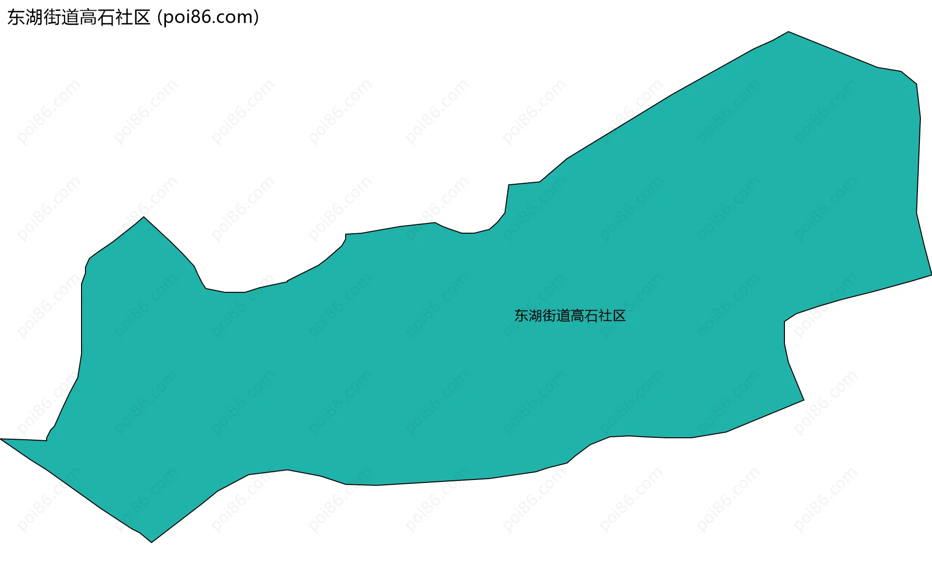 东湖街道高石社区边界地图