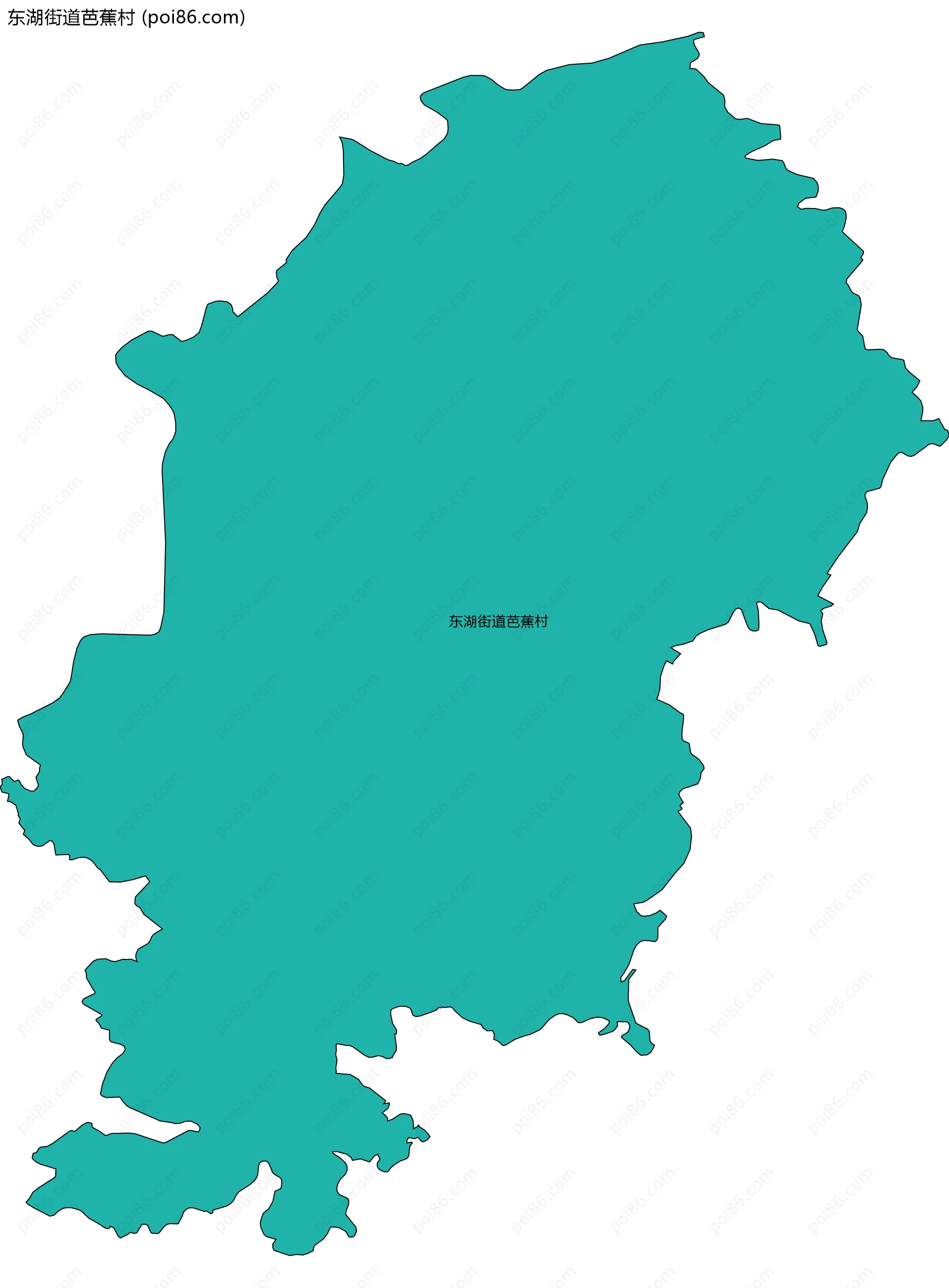 东湖街道芭蕉村边界地图