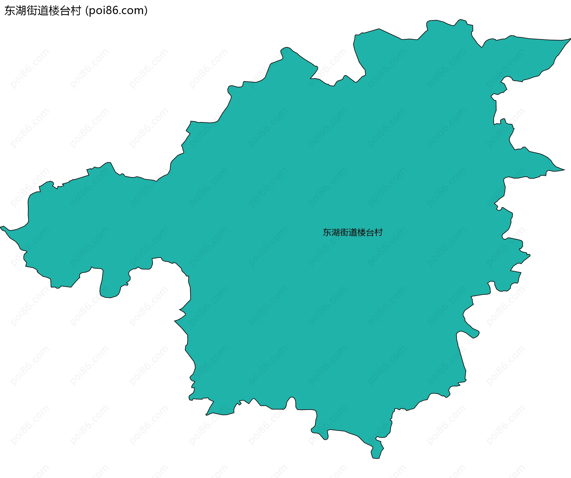 东湖街道楼台村边界地图