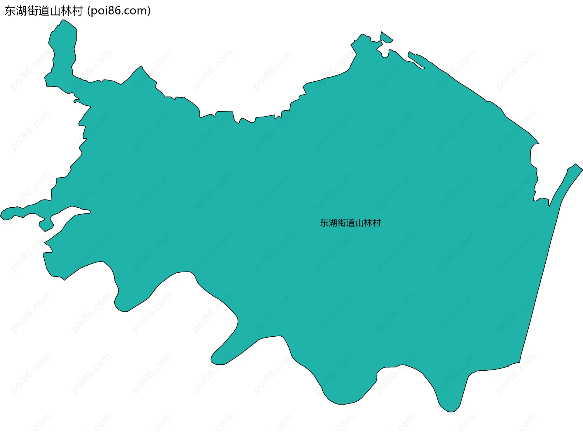东湖街道山林村边界地图