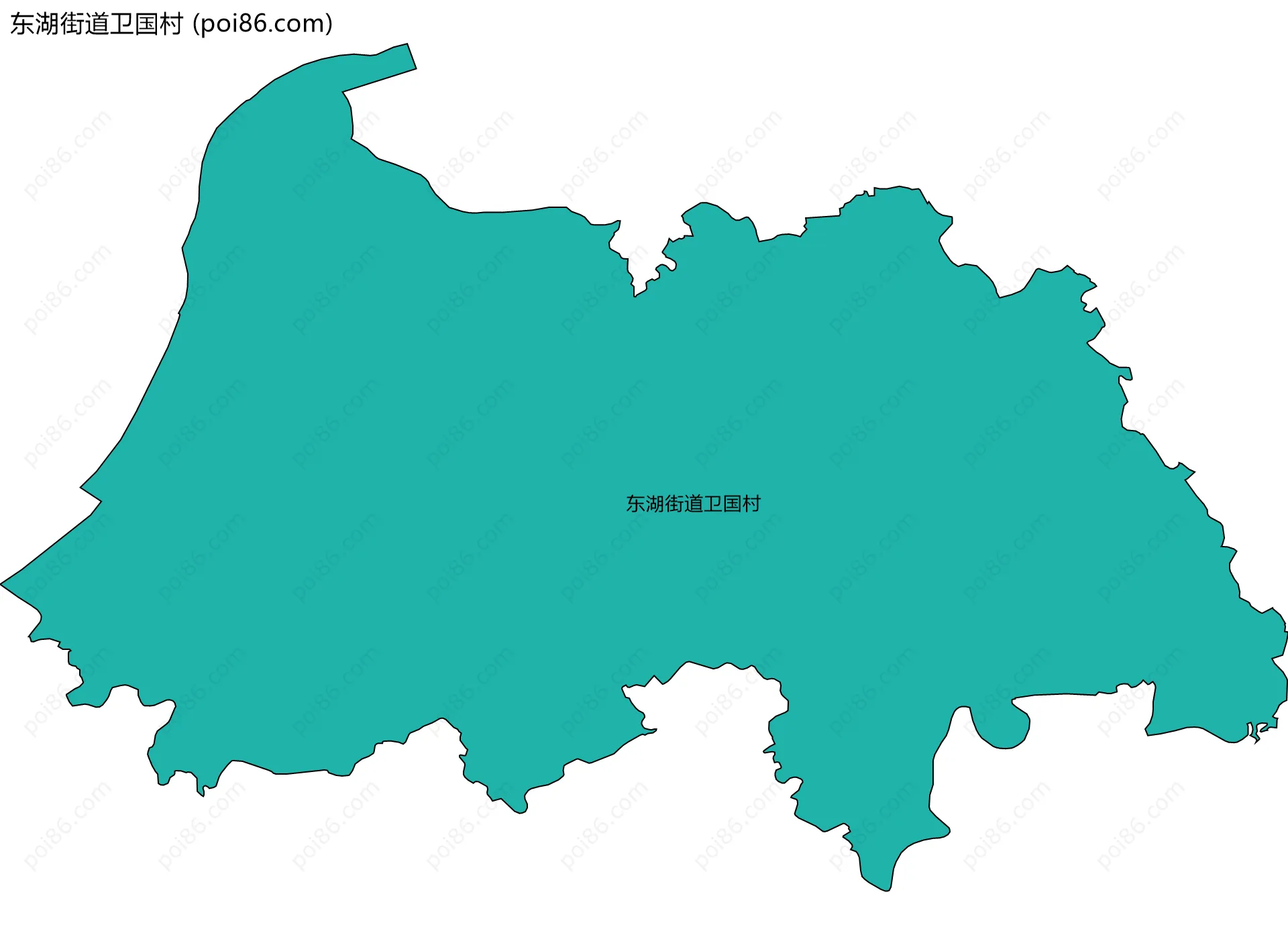 东湖街道卫国村边界地图