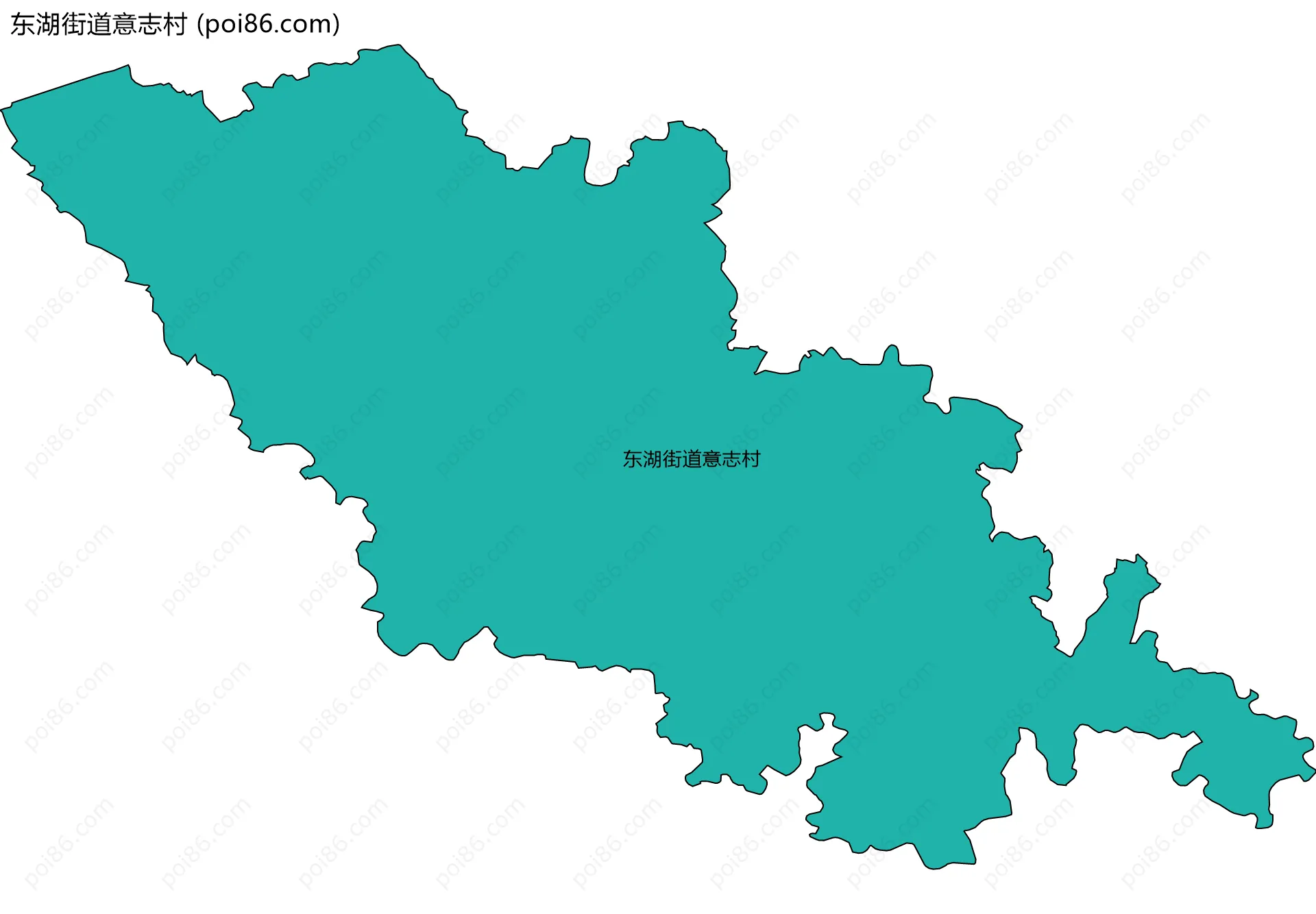 东湖街道意志村边界地图