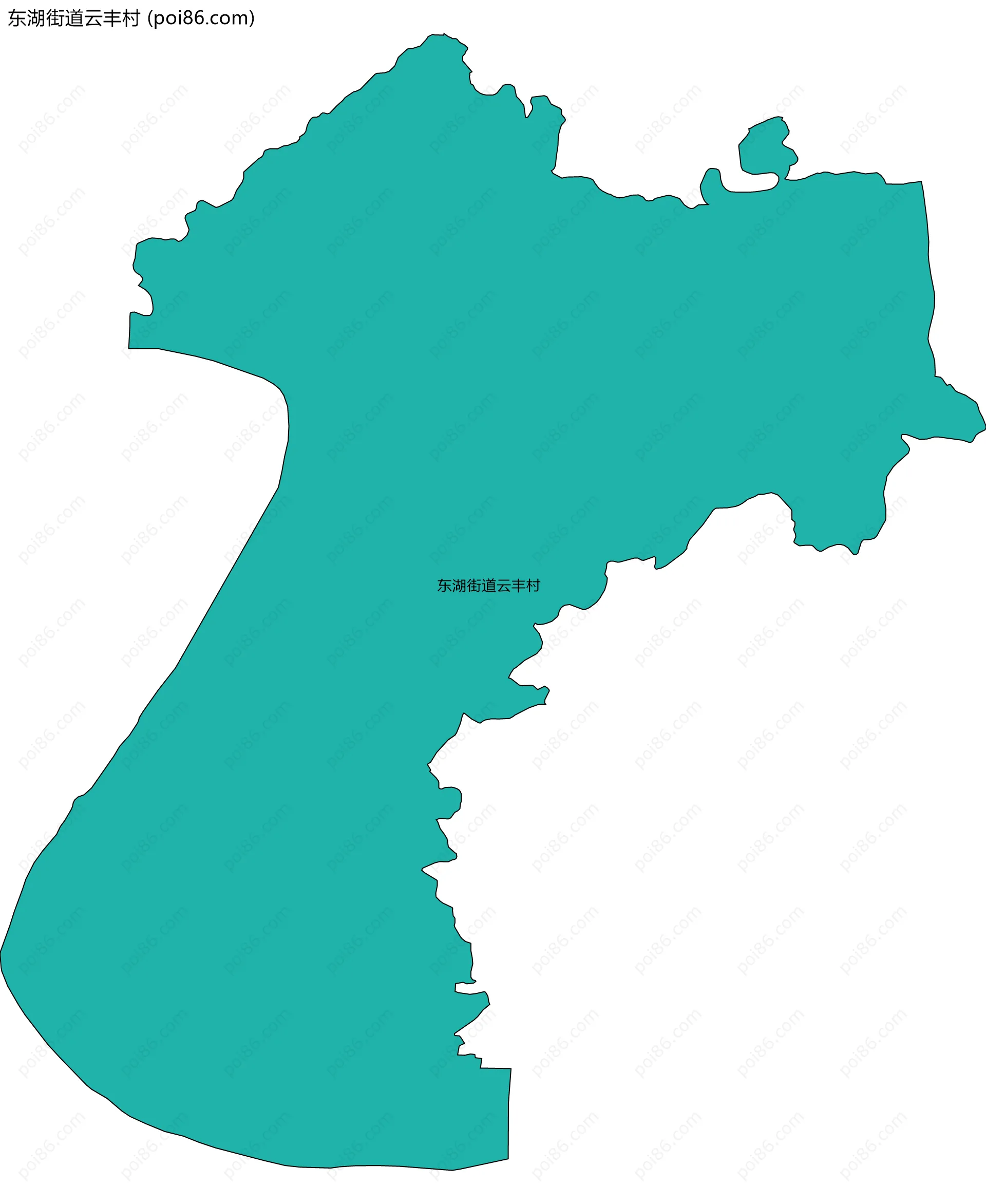 东湖街道云丰村边界地图