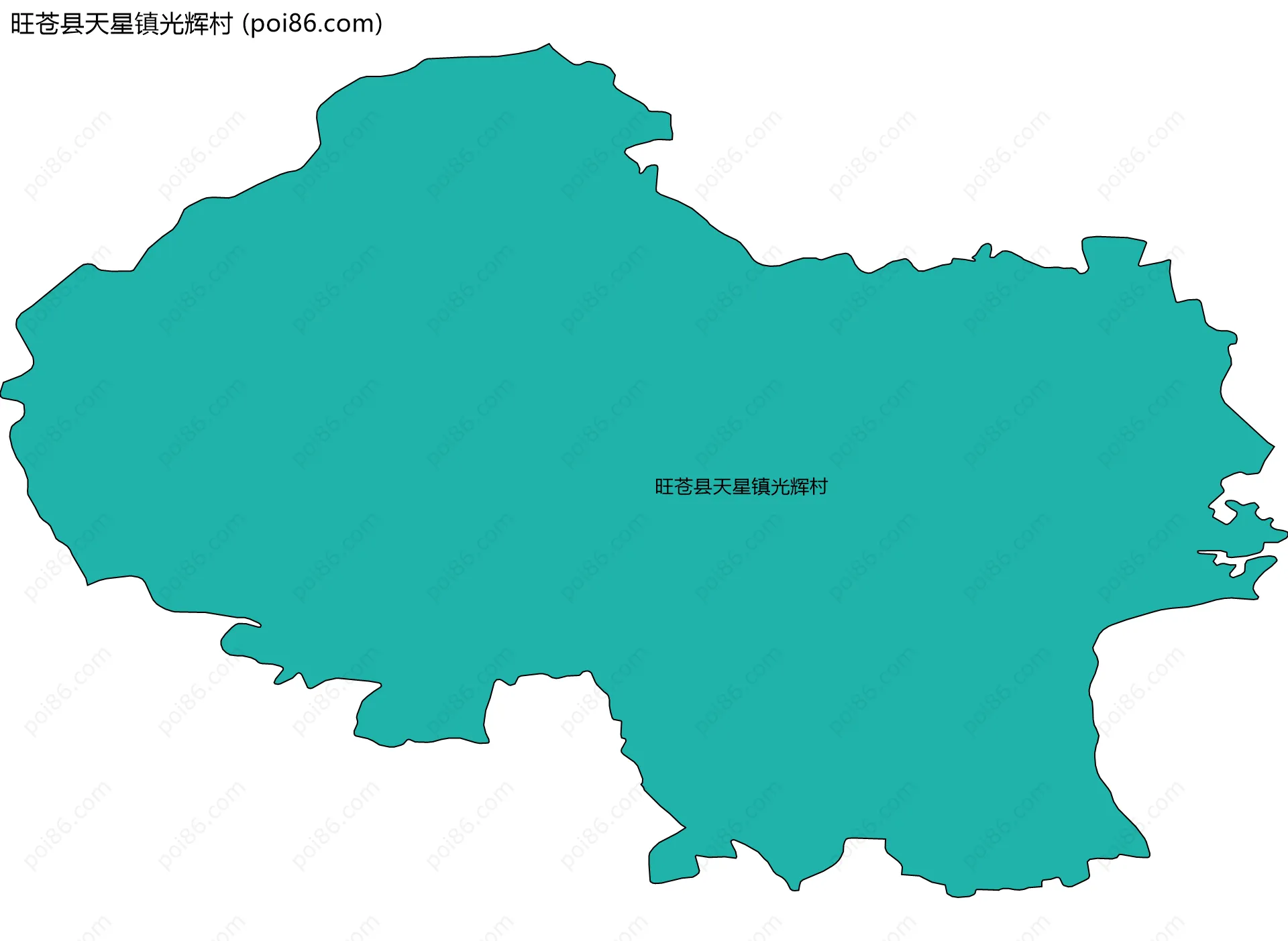 旺苍县天星镇光辉村边界地图