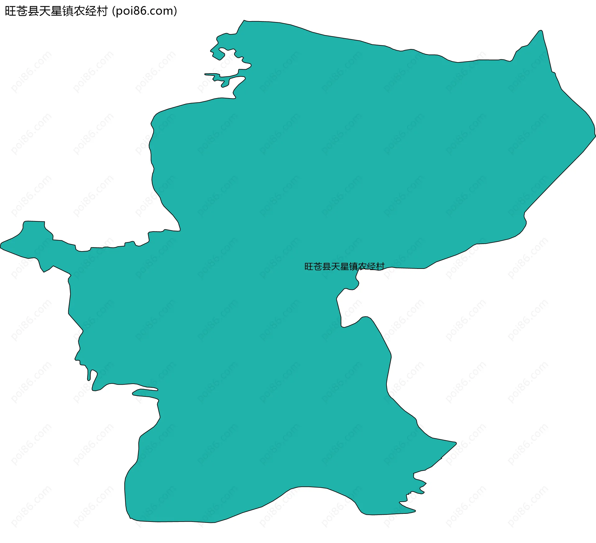 旺苍县天星镇农经村边界地图