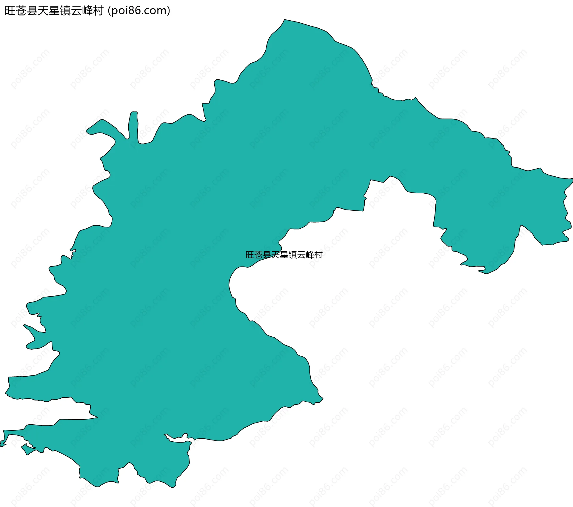 旺苍县天星镇云峰村边界地图