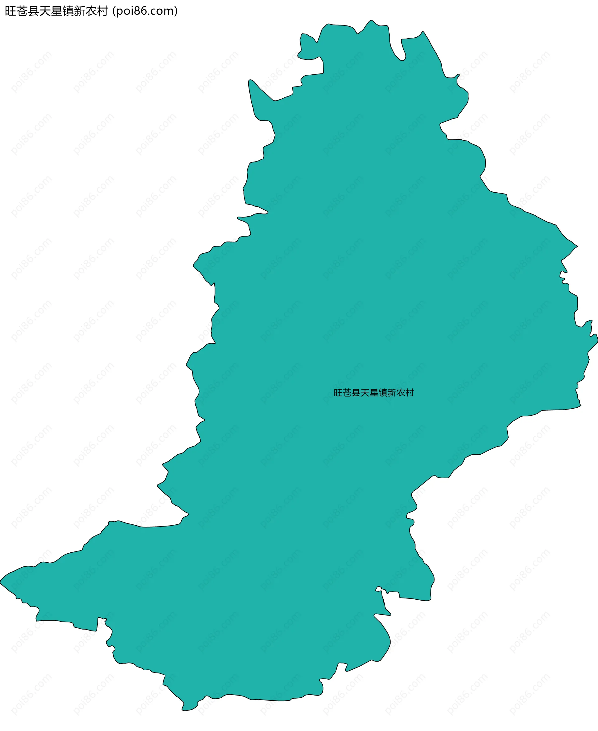 旺苍县天星镇新农村边界地图