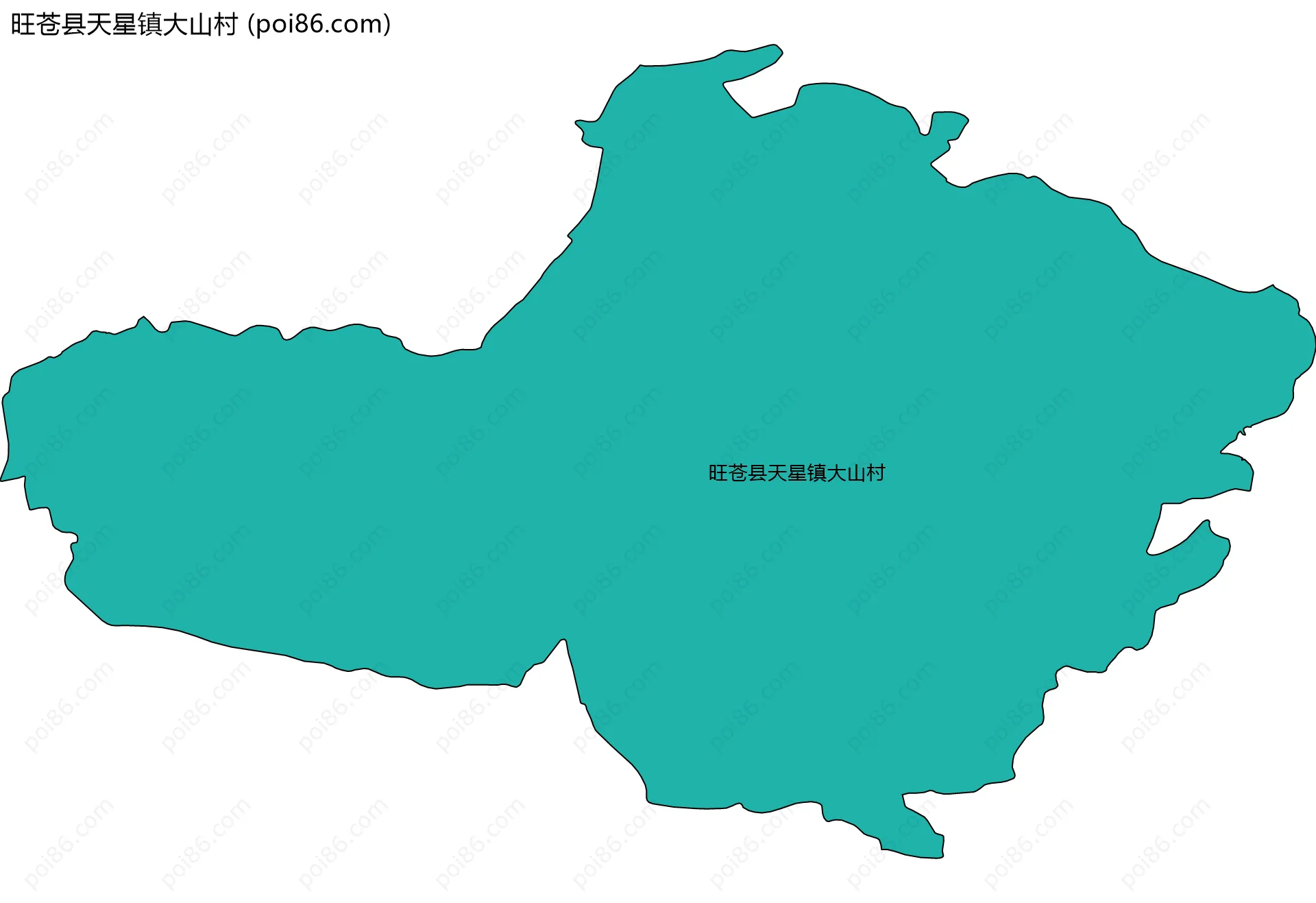 旺苍县天星镇大山村边界地图