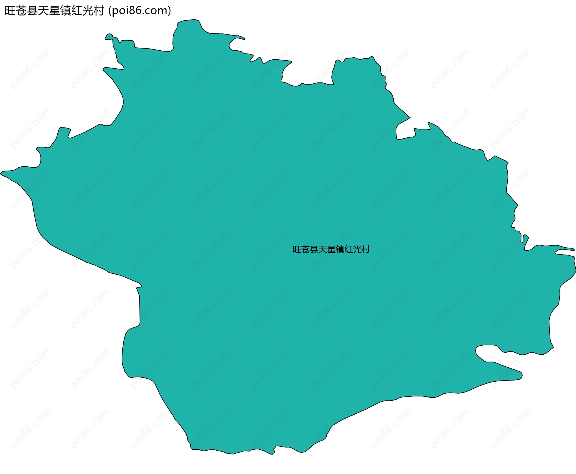 旺苍县天星镇红光村边界地图
