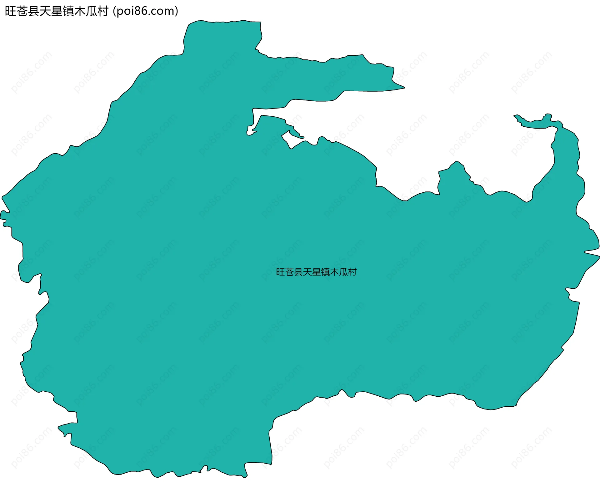 旺苍县天星镇木瓜村边界地图