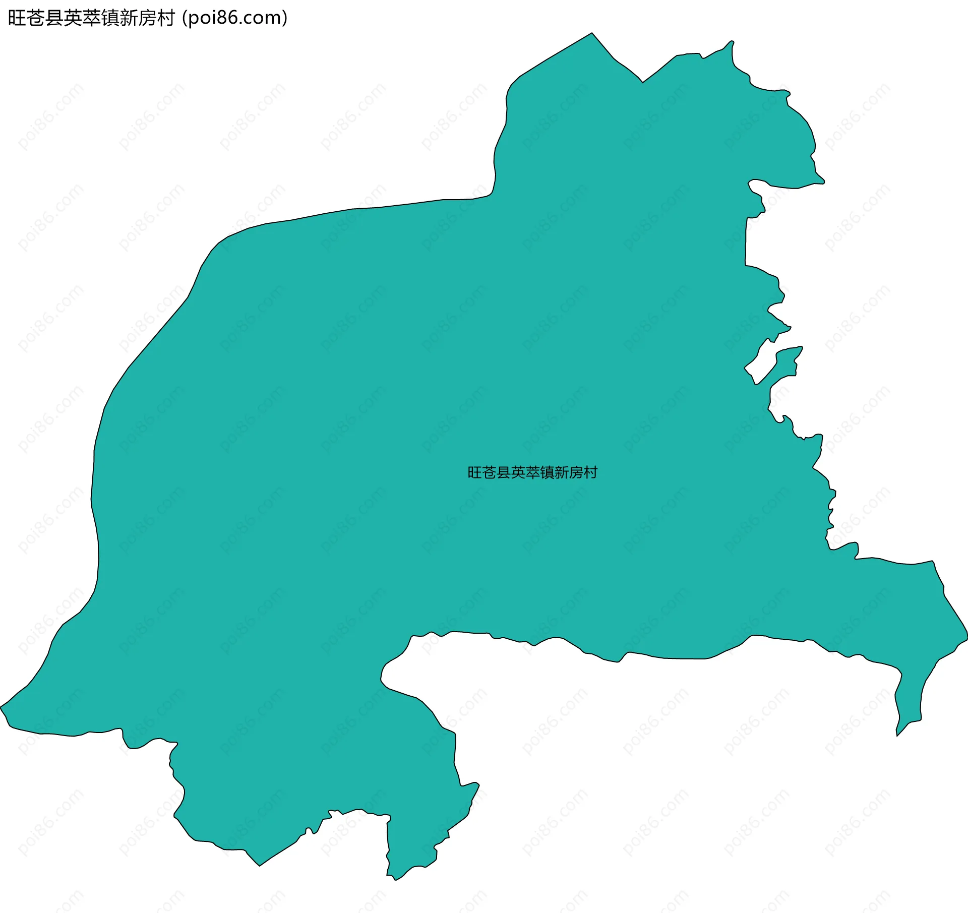 旺苍县英萃镇新房村边界地图