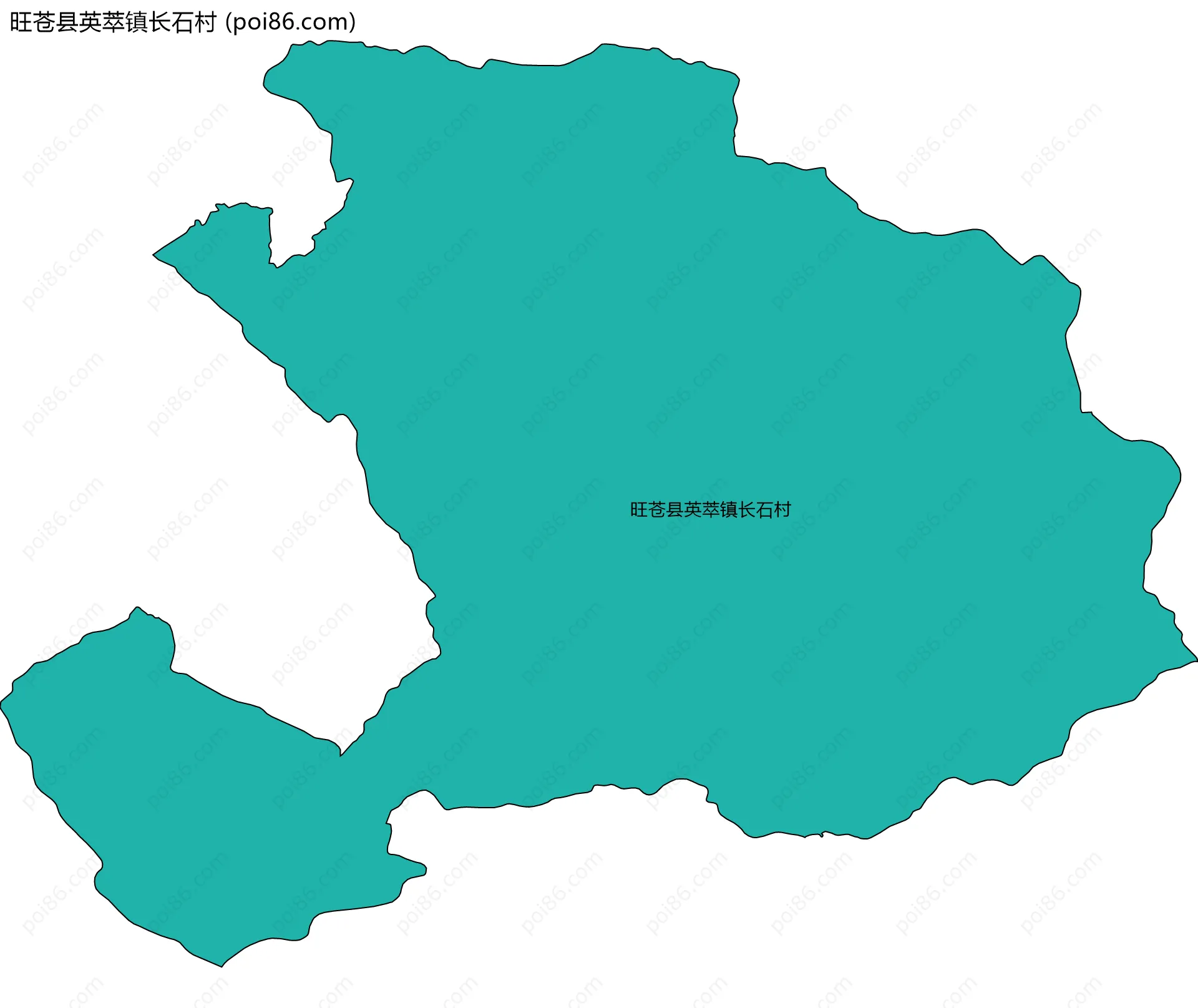 旺苍县英萃镇长石村边界地图