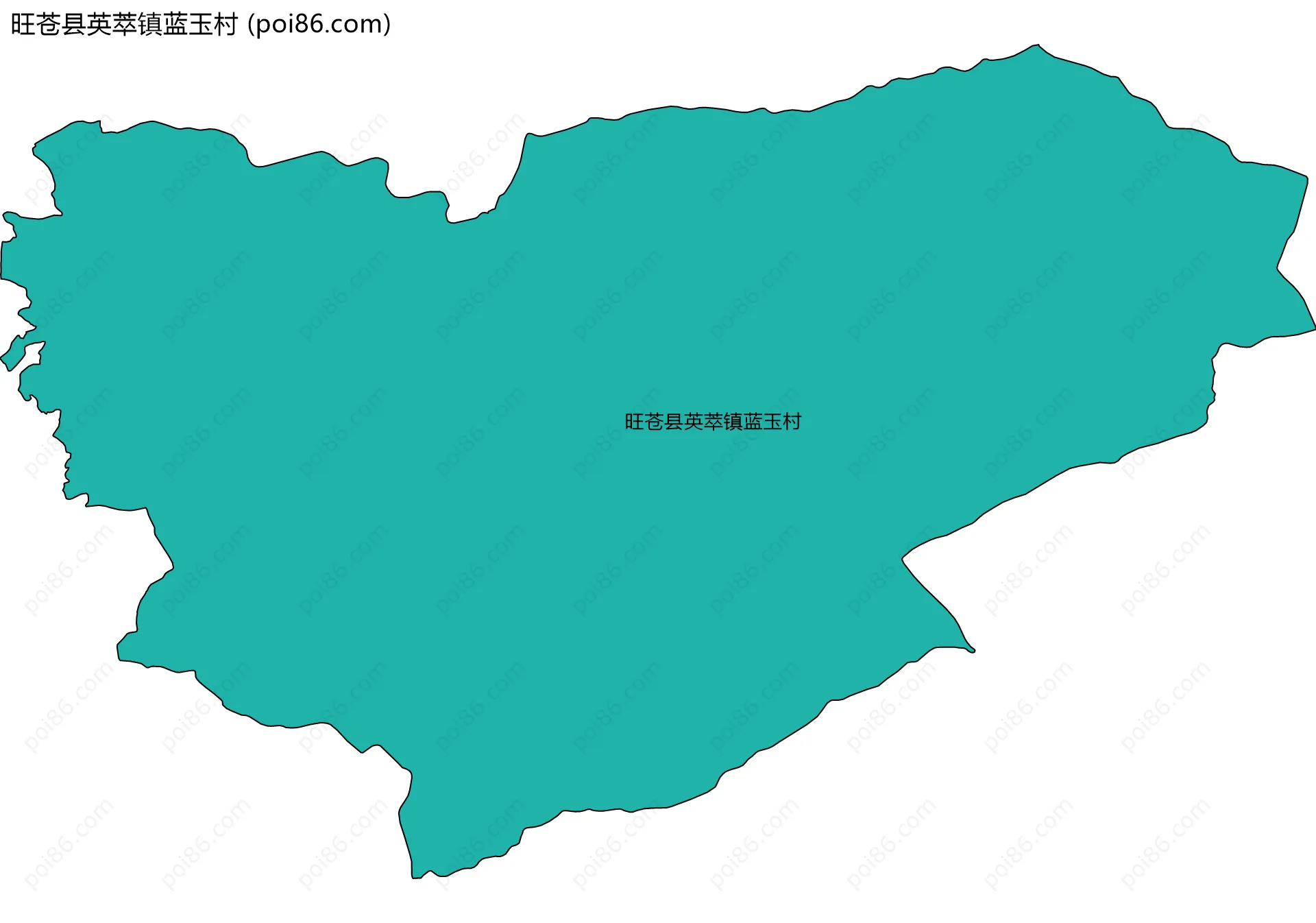 旺苍县英萃镇蓝玉村边界地图