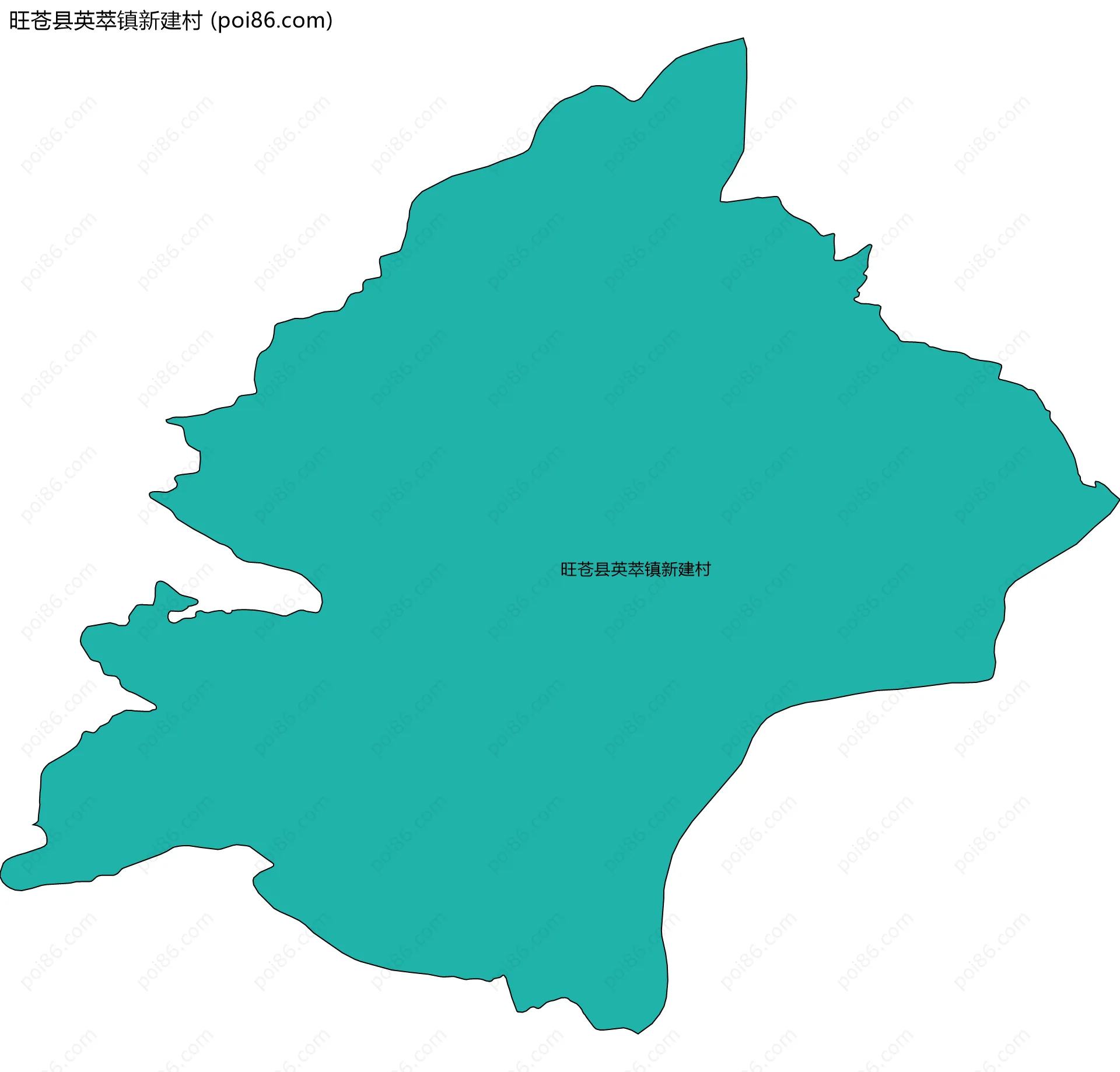 旺苍县英萃镇新建村边界地图