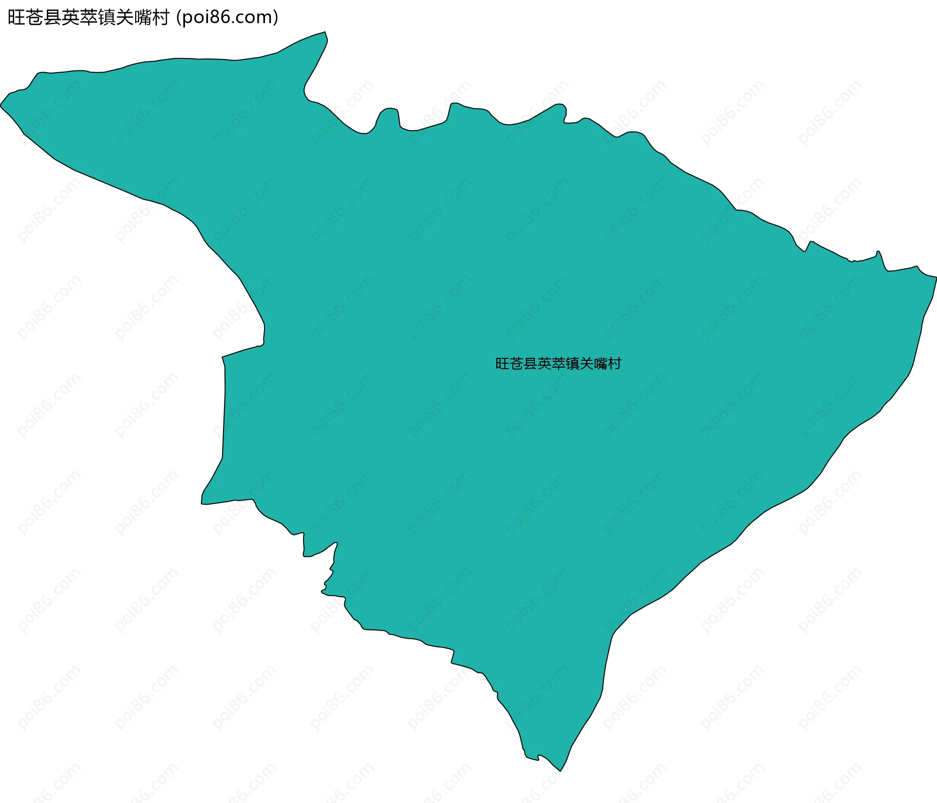 旺苍县英萃镇关嘴村边界地图