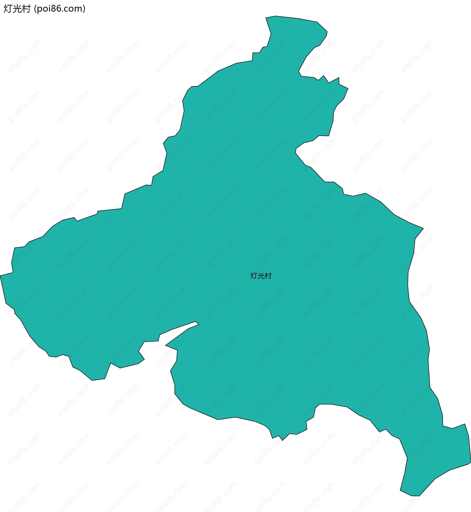 灯光村边界地图