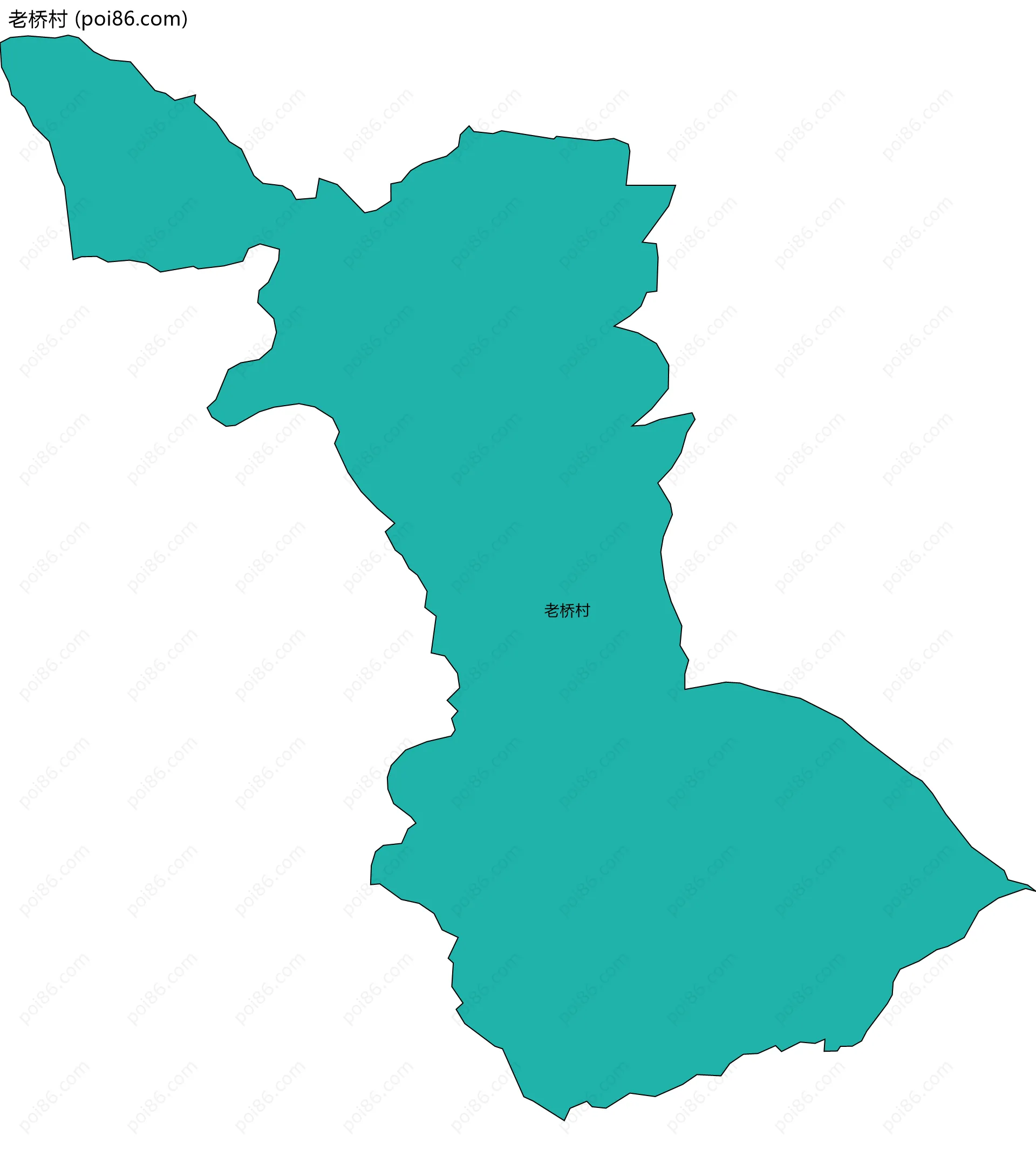 老桥村边界地图