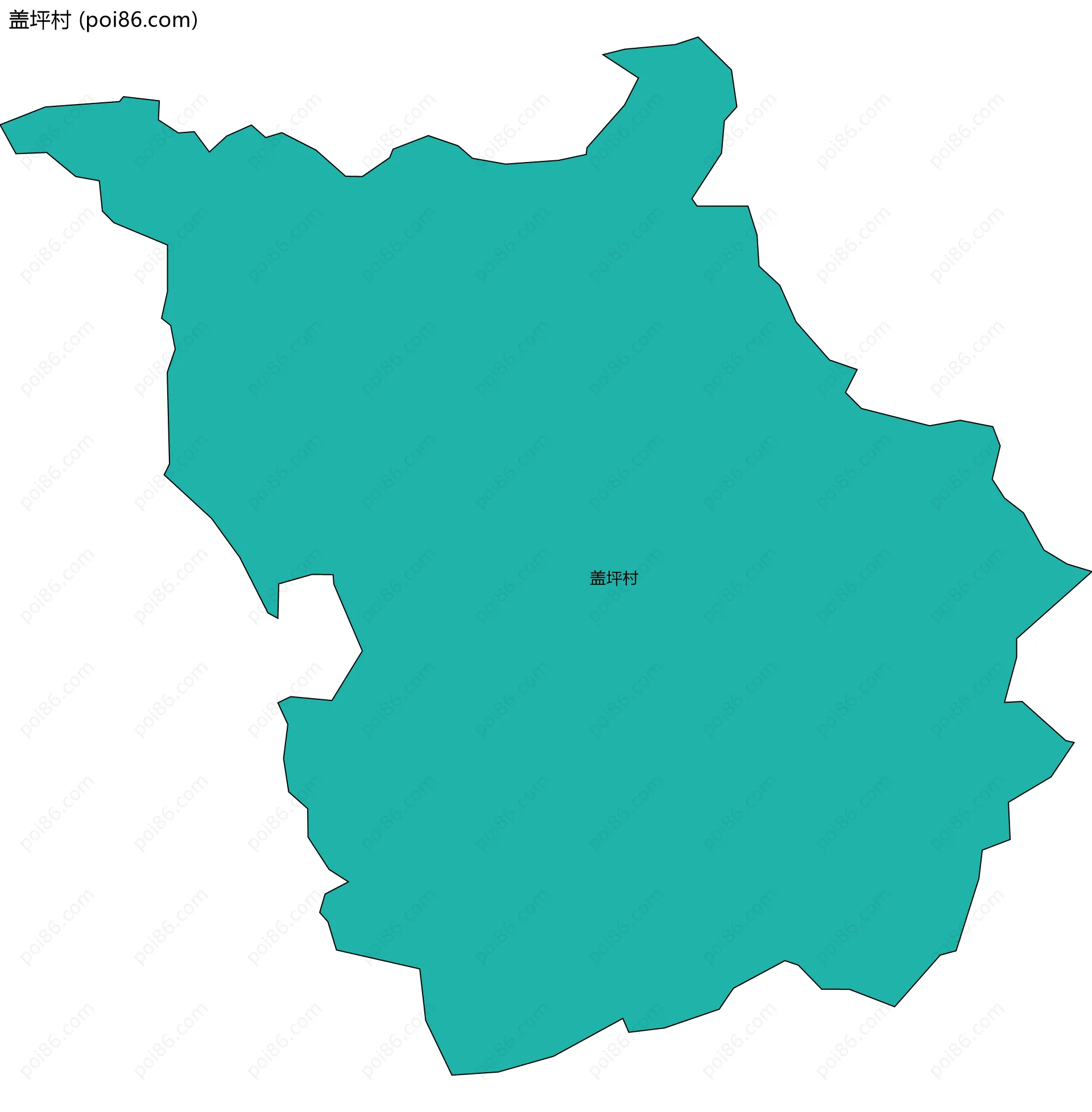 盖坪村边界地图