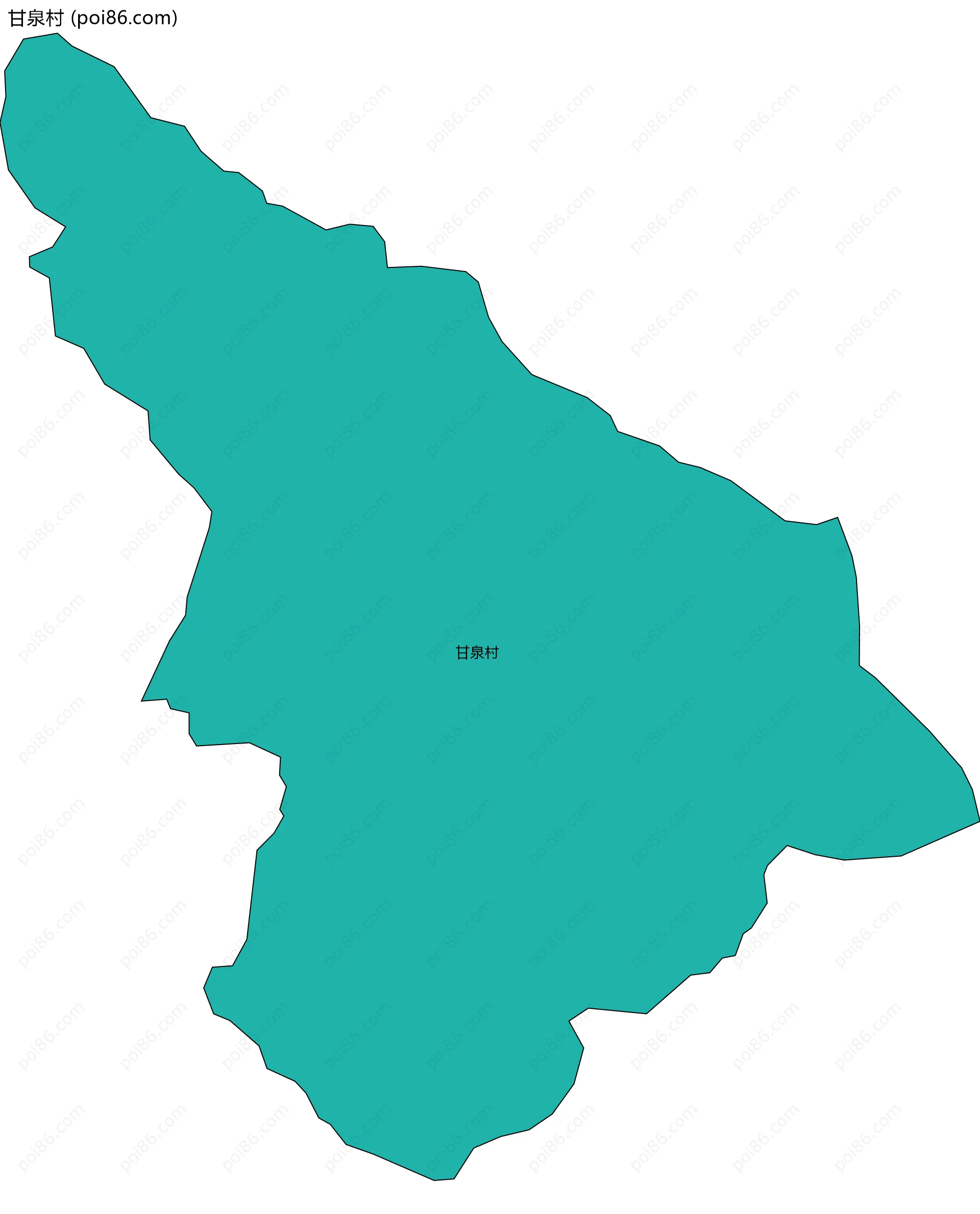 甘泉村边界地图