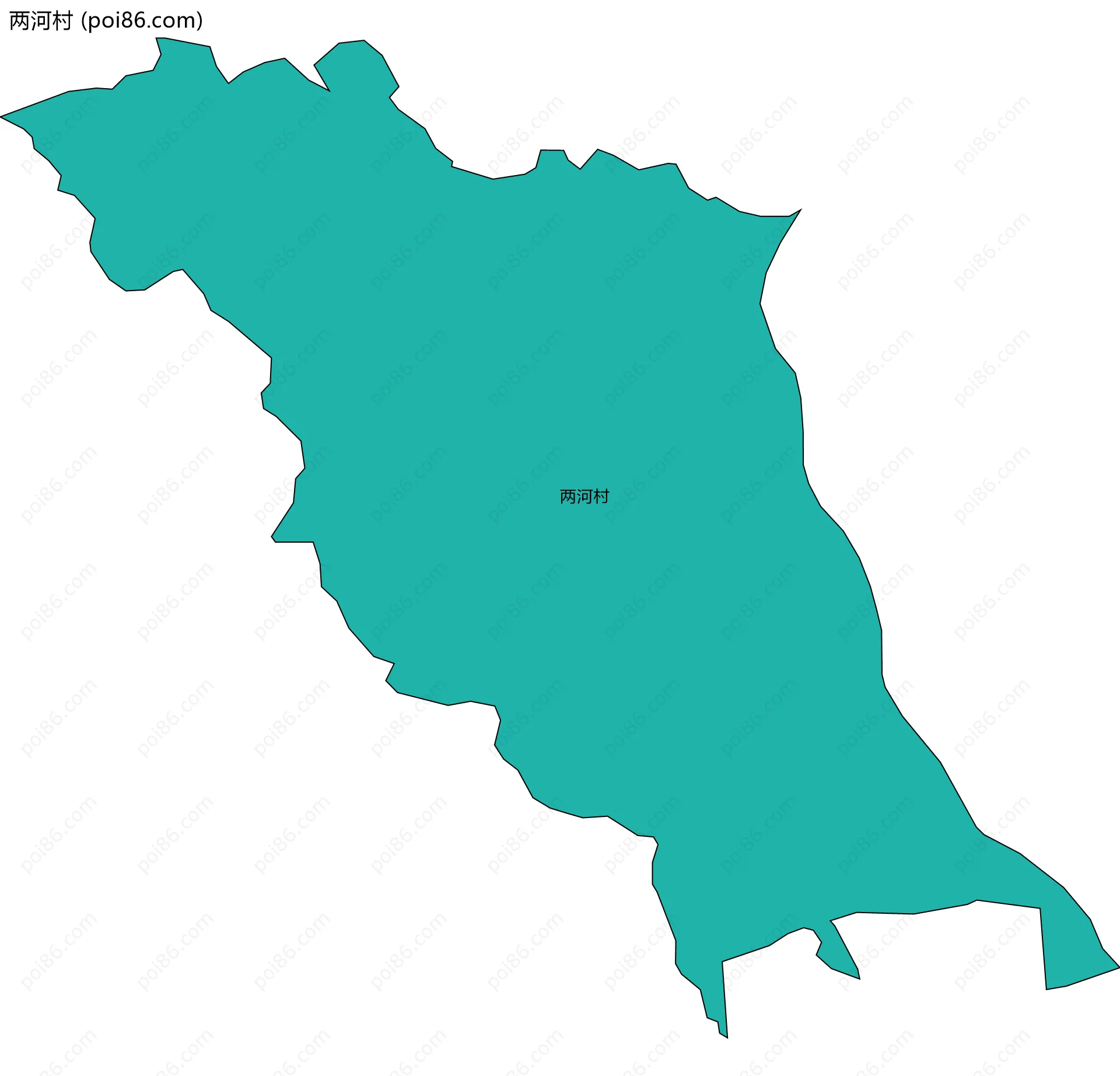 两河村边界地图