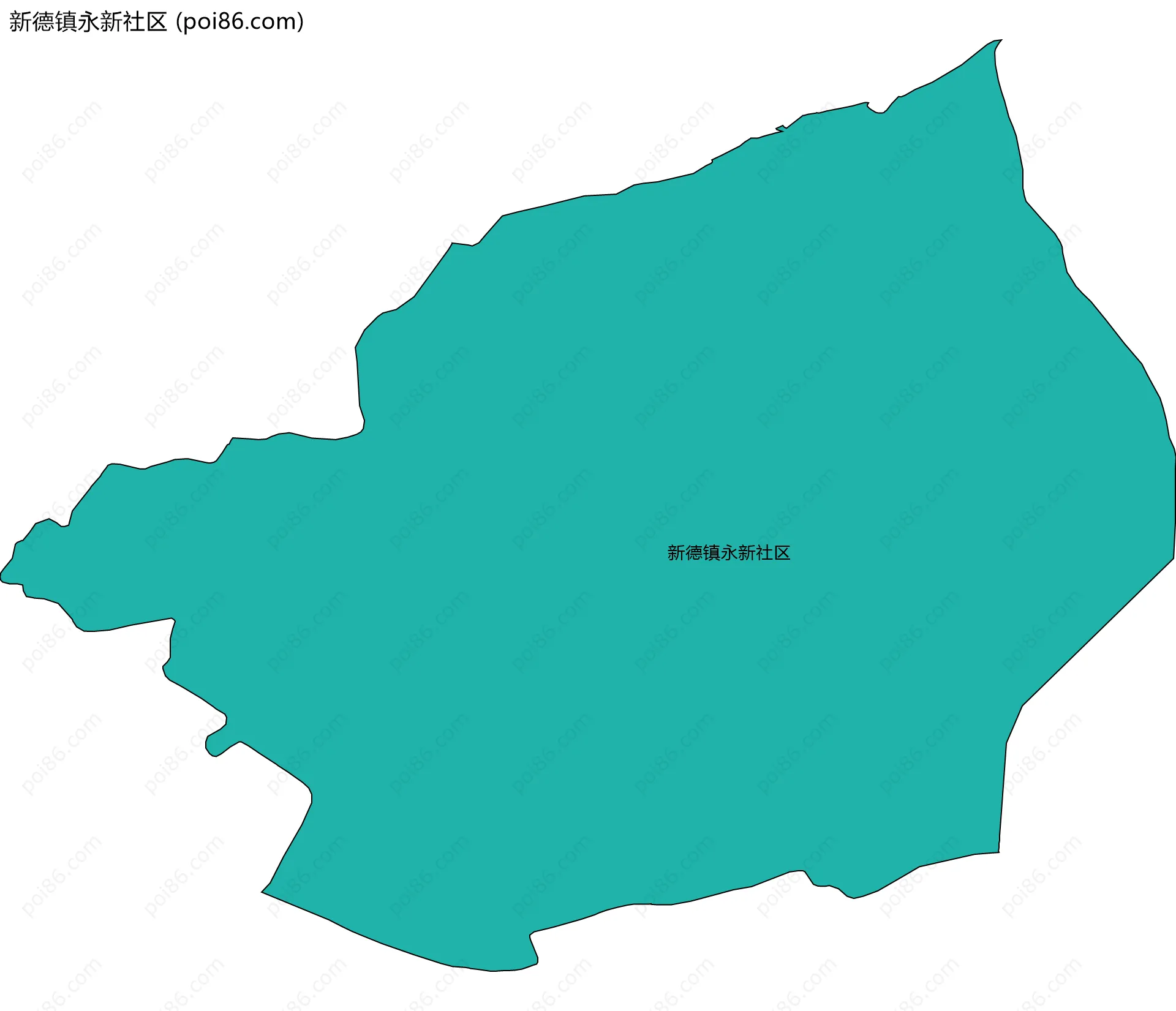 新德镇永新社区边界地图
