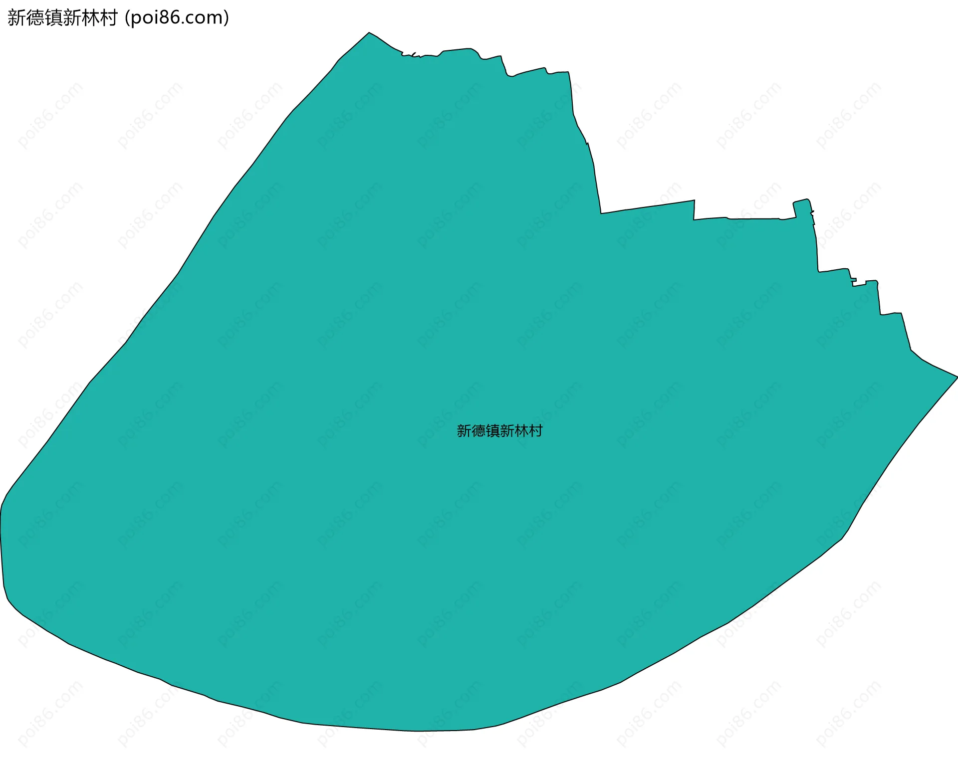 新德镇新林村边界地图