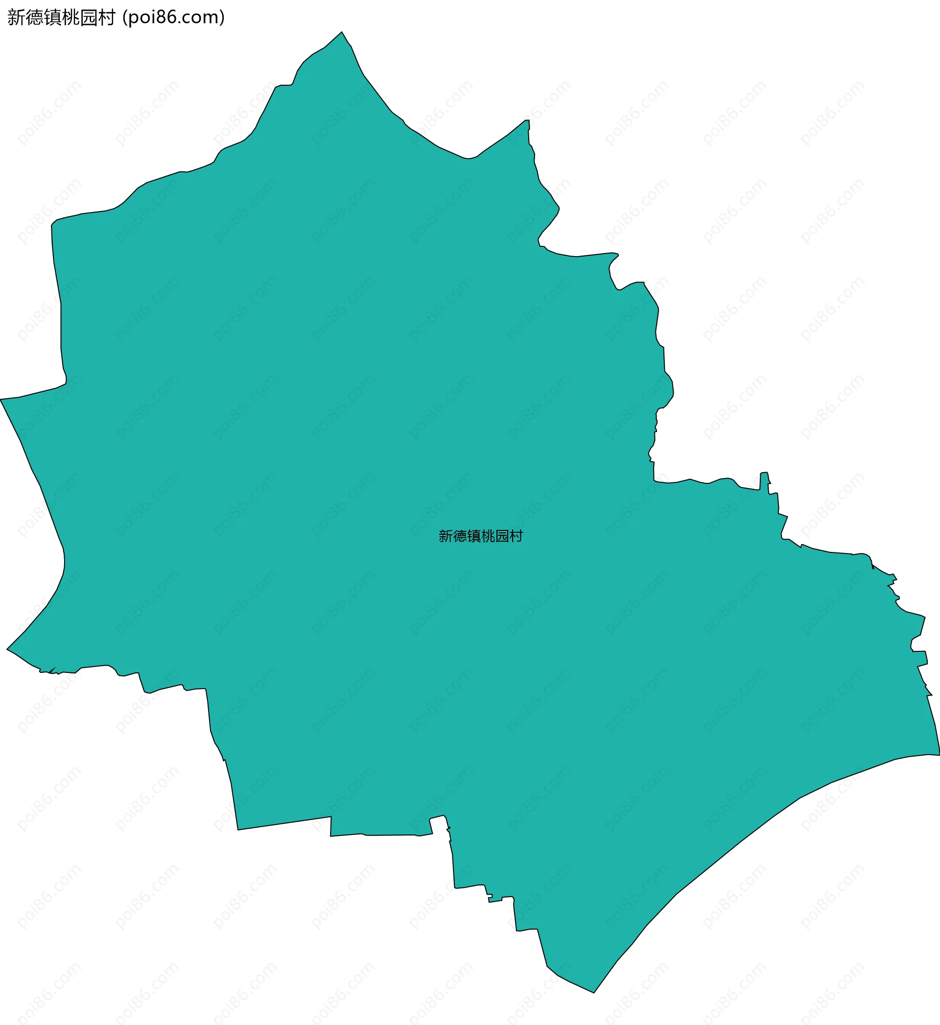 新德镇桃园村边界地图