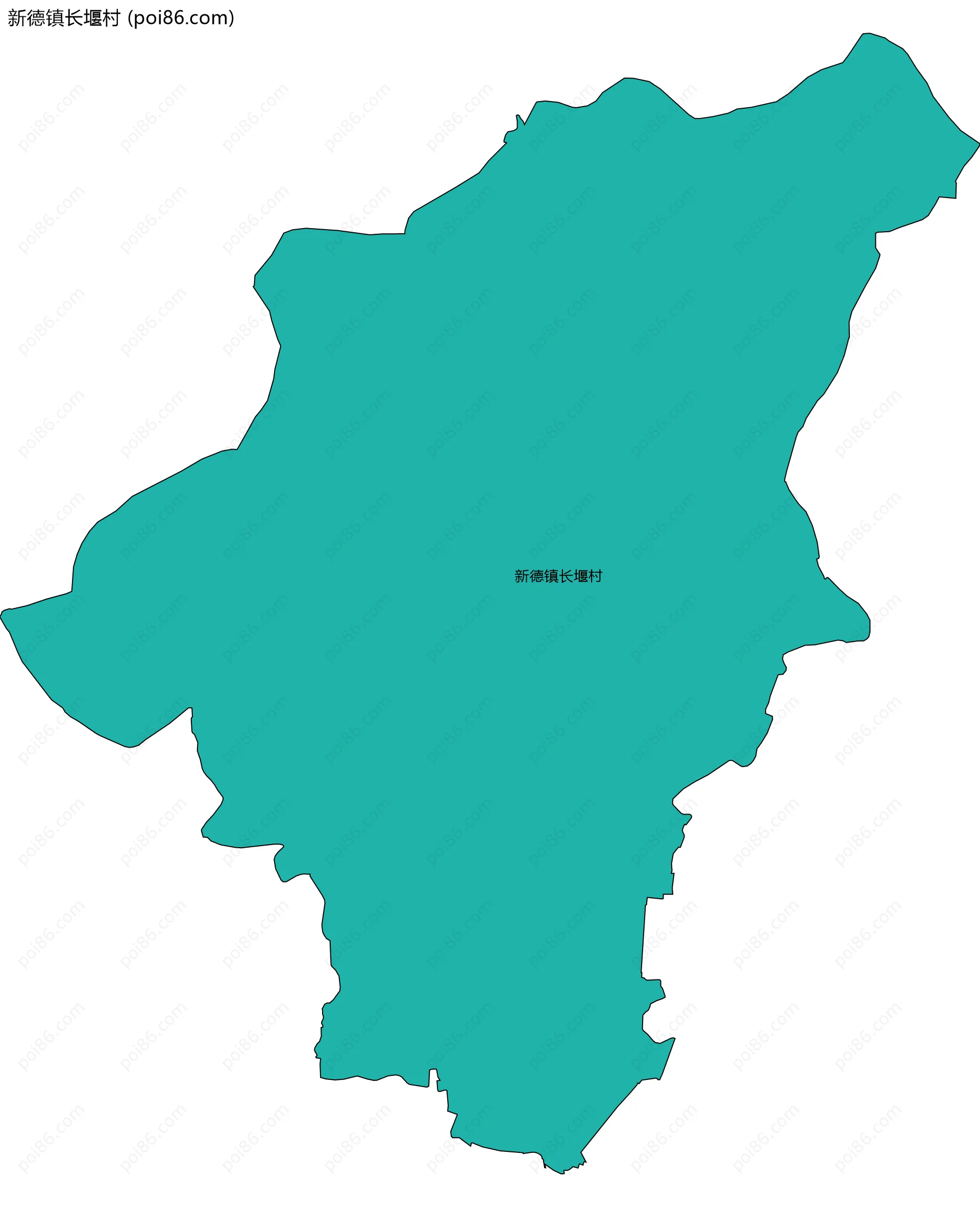 新德镇长堰村边界地图